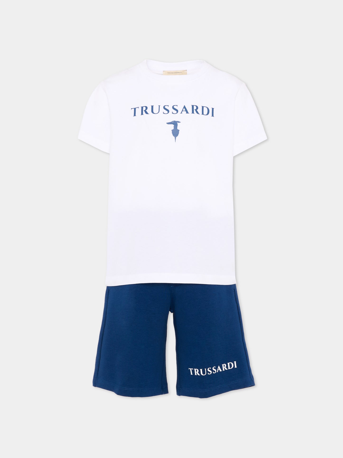 Completo sportivo bianco per bambino con logo,Trussardi Junior,TBP26010CJ WHITE OPTICAL