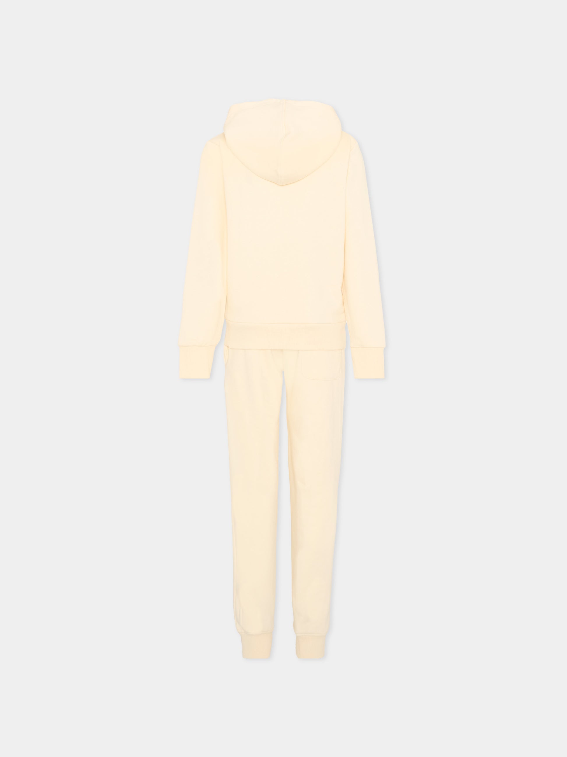 Completo sportivo beige per bambino con logo,Trussardi Junior,TBP26009CF BEIGE NEW ECRU