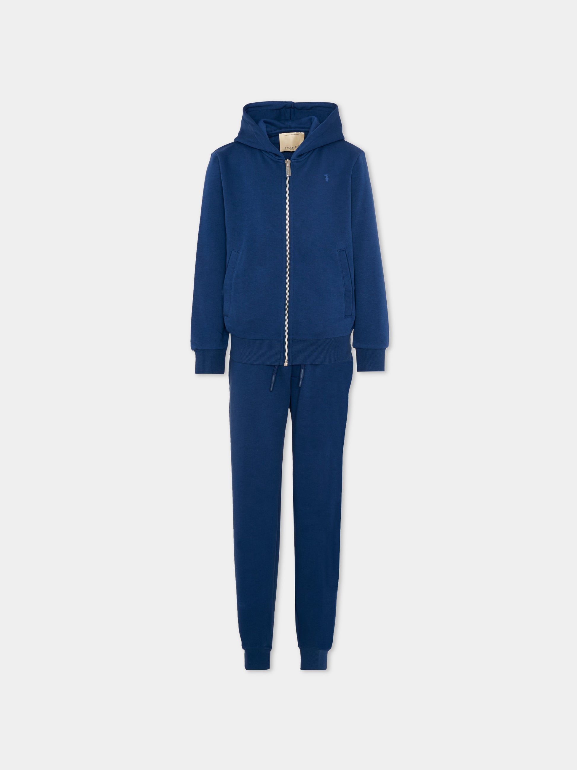 Completo sportivo blu per bambino con logo,Trussardi Junior,TBP26009CF BLUE ESTATE