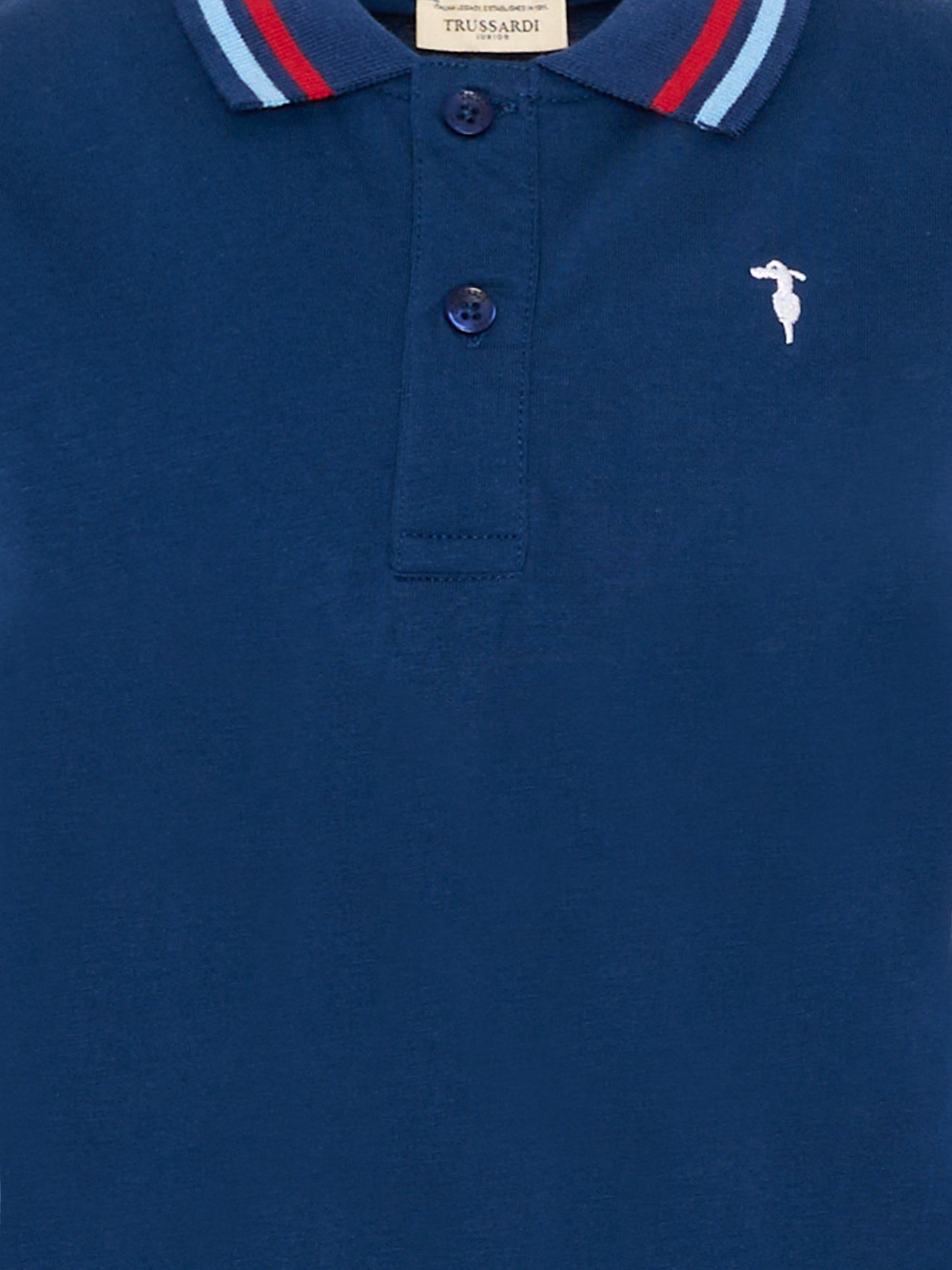 Polo blu per bambino con logo,Trussardi Junior,TIP26102PO BLUE ESTATE