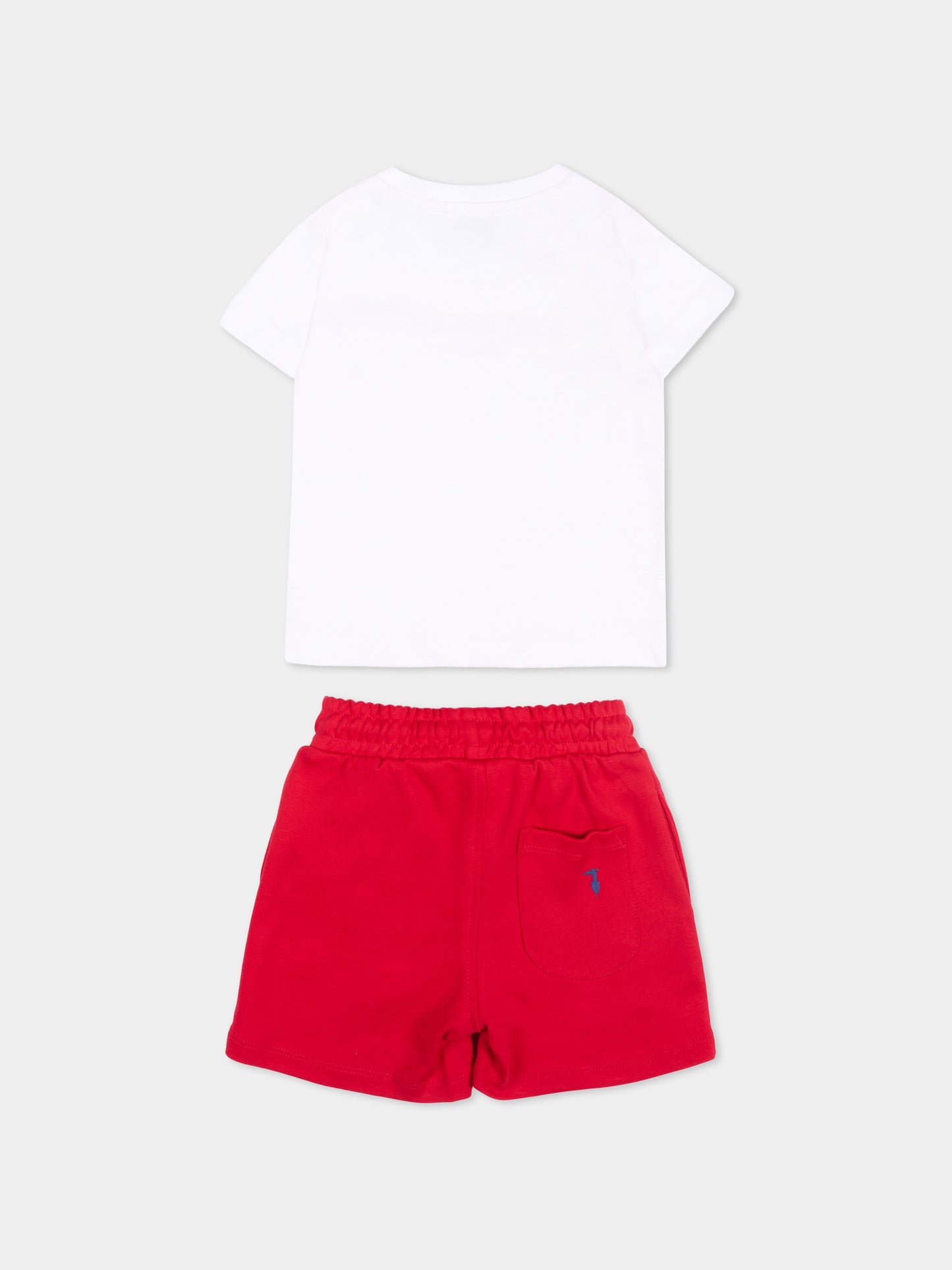 Completo sportivo bianco per neonato con logo,Trussardi Junior,TIP26008CJ WHITE