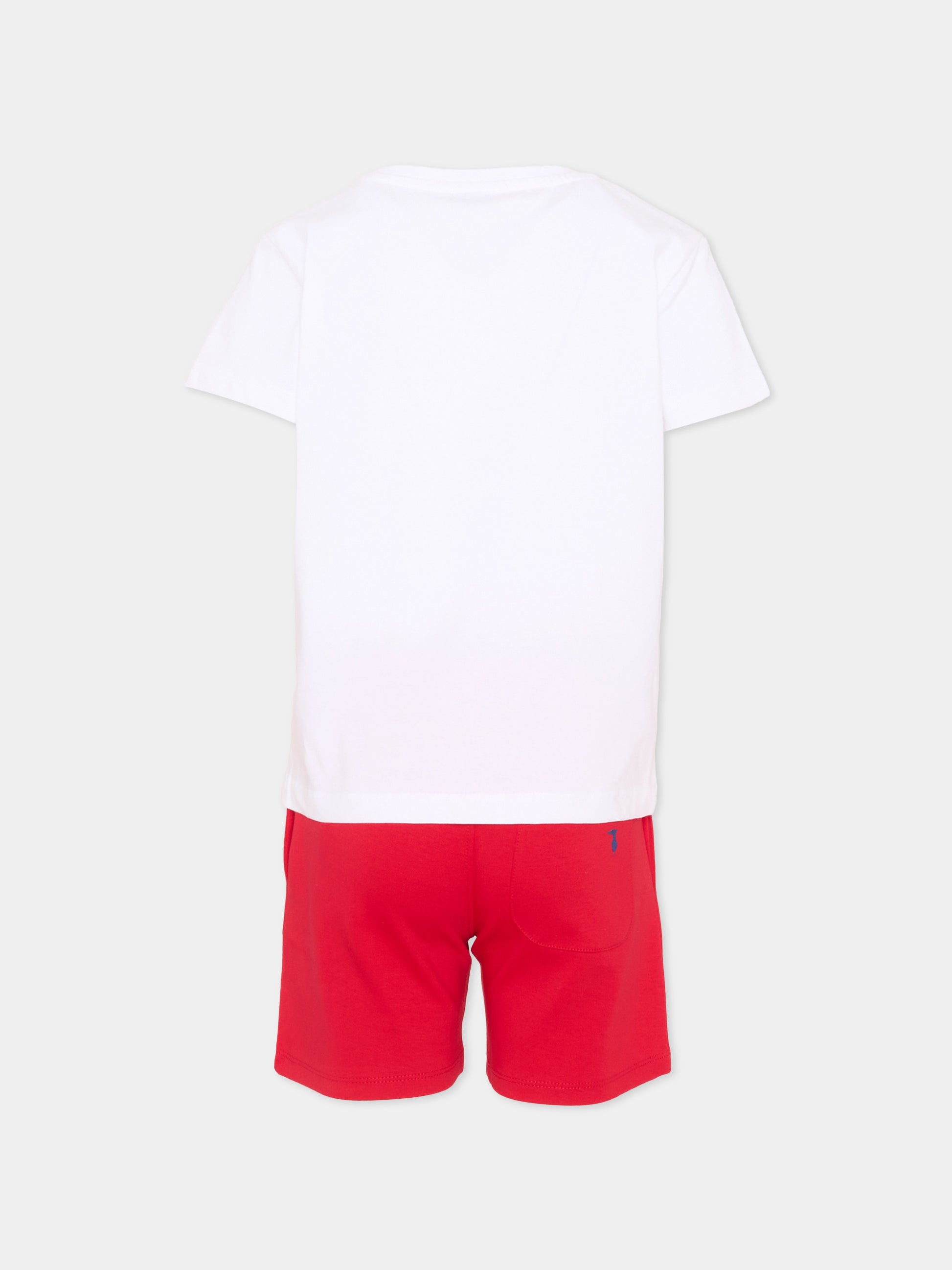 Completo sportivo bianco per bambino con logo,Trussardi Junior,TIP26008CJ WHITE