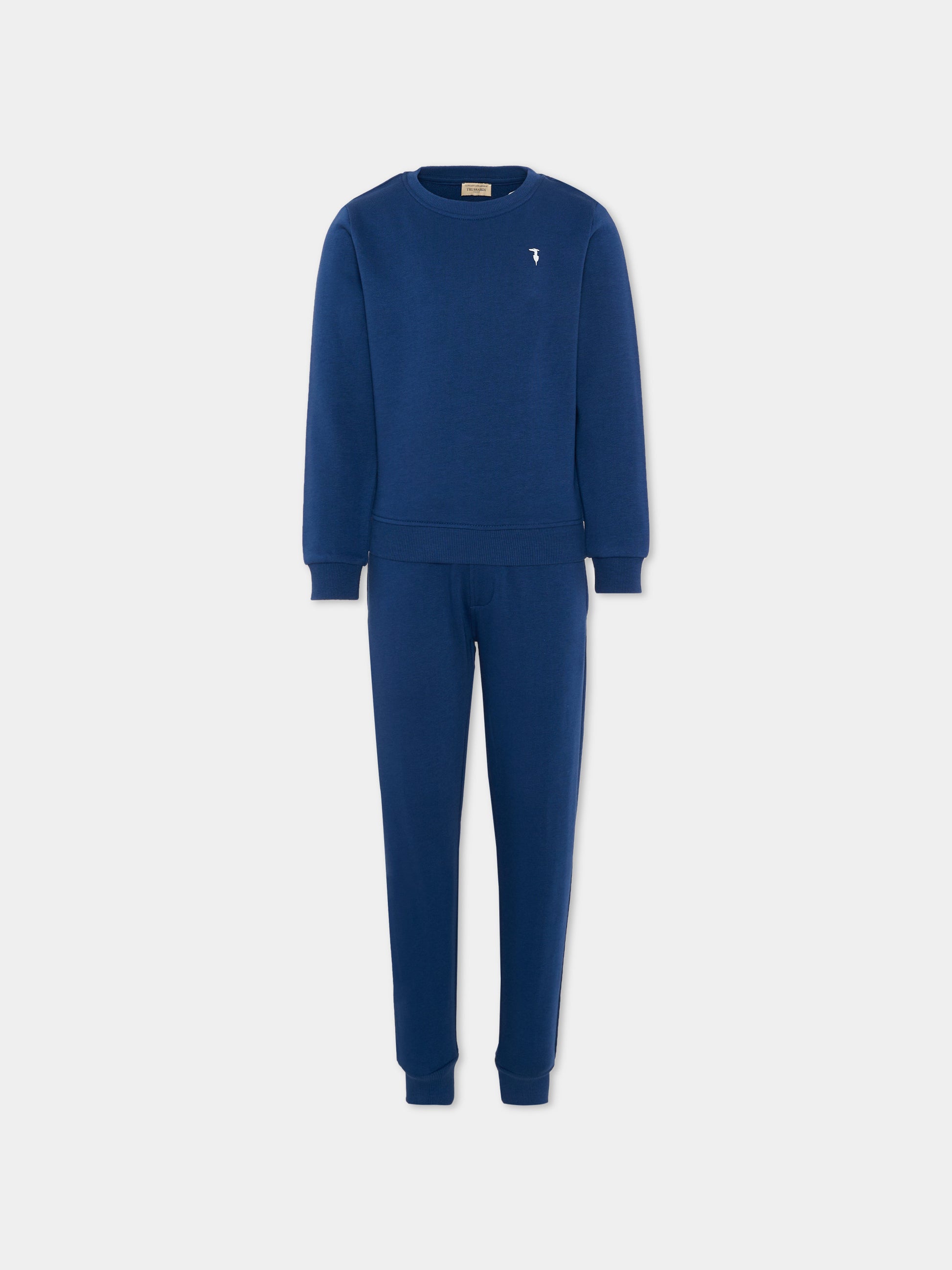 Completo sportivo blu per bambino con levriero,Trussardi Junior,TIP26001CF BLUE ESTATE
