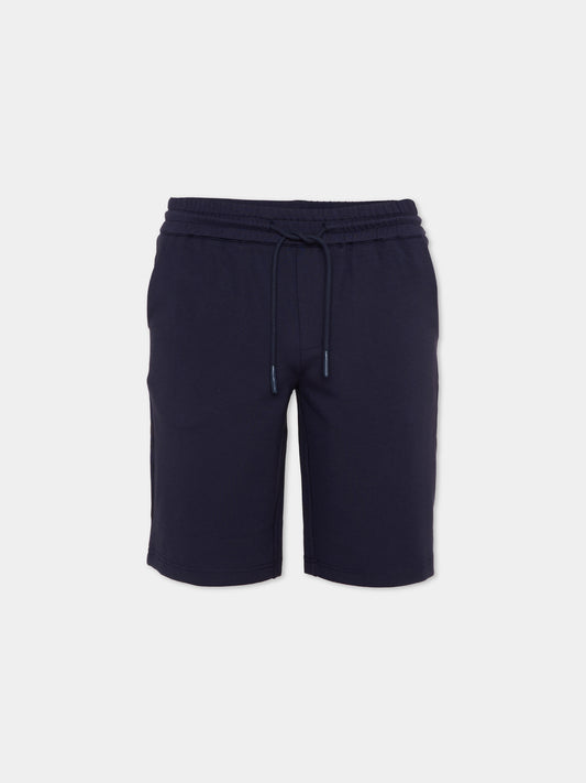 Shorts blu per bambino con levriero,Trussardi Junior,TBP26083BE BLUE ESTATE