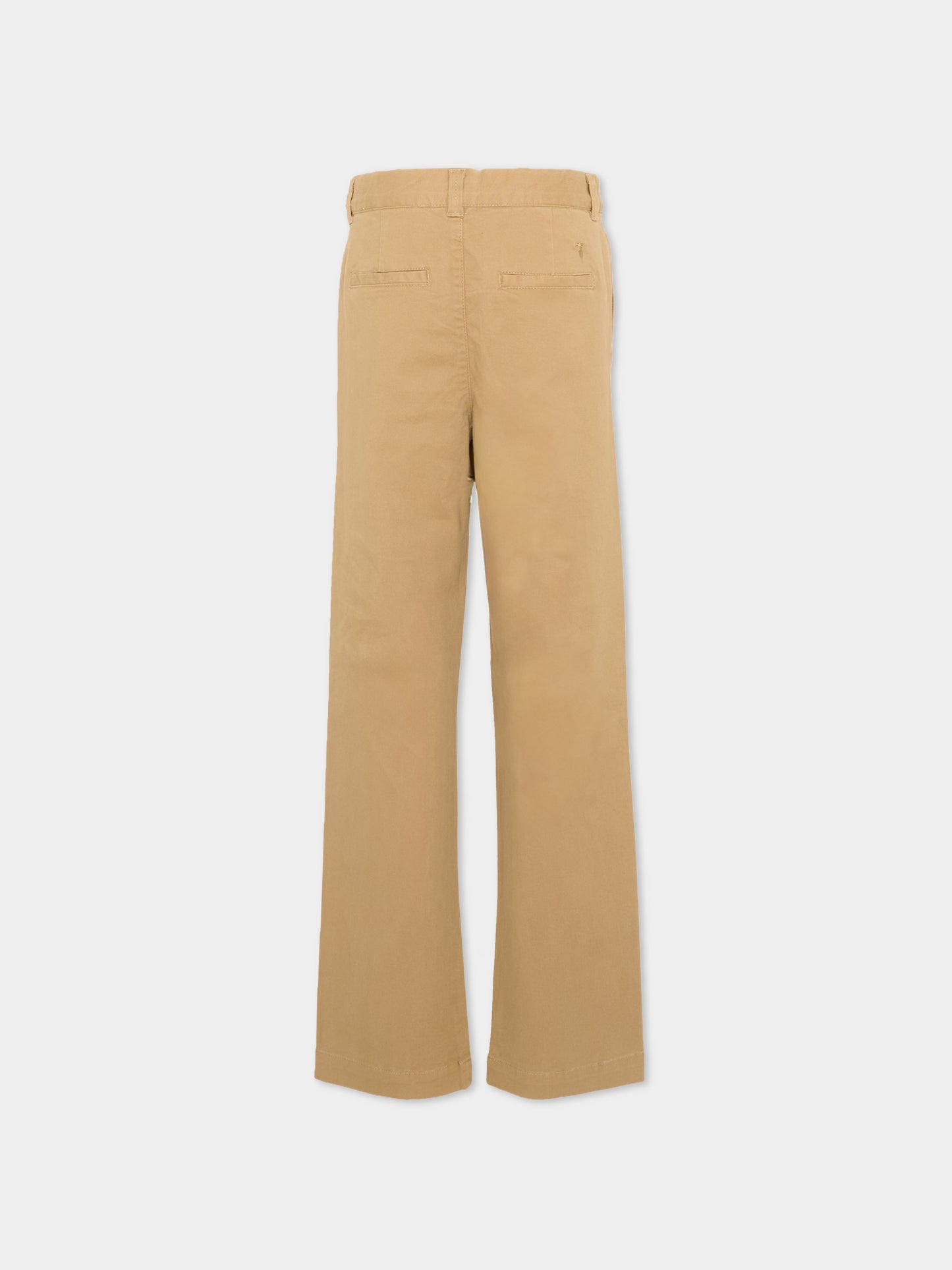 Pantaloni beige per bambino con levriero,Trussardi Junior,TBP26131PA BROWN MACCHIATO