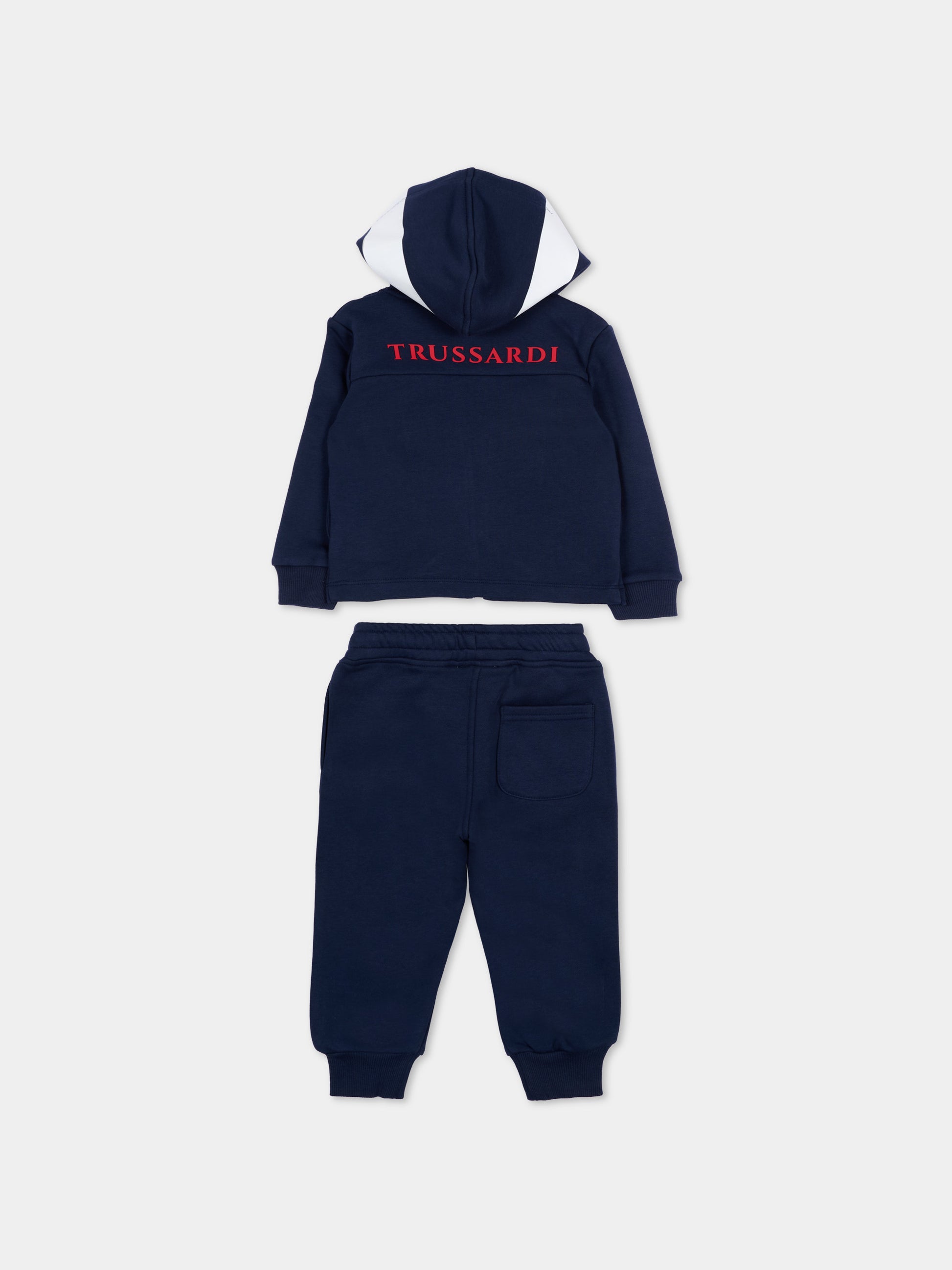 Completo sportivo blu per neonato con logo,Trussardi Junior,TIP26100CF BLUE ESTATE