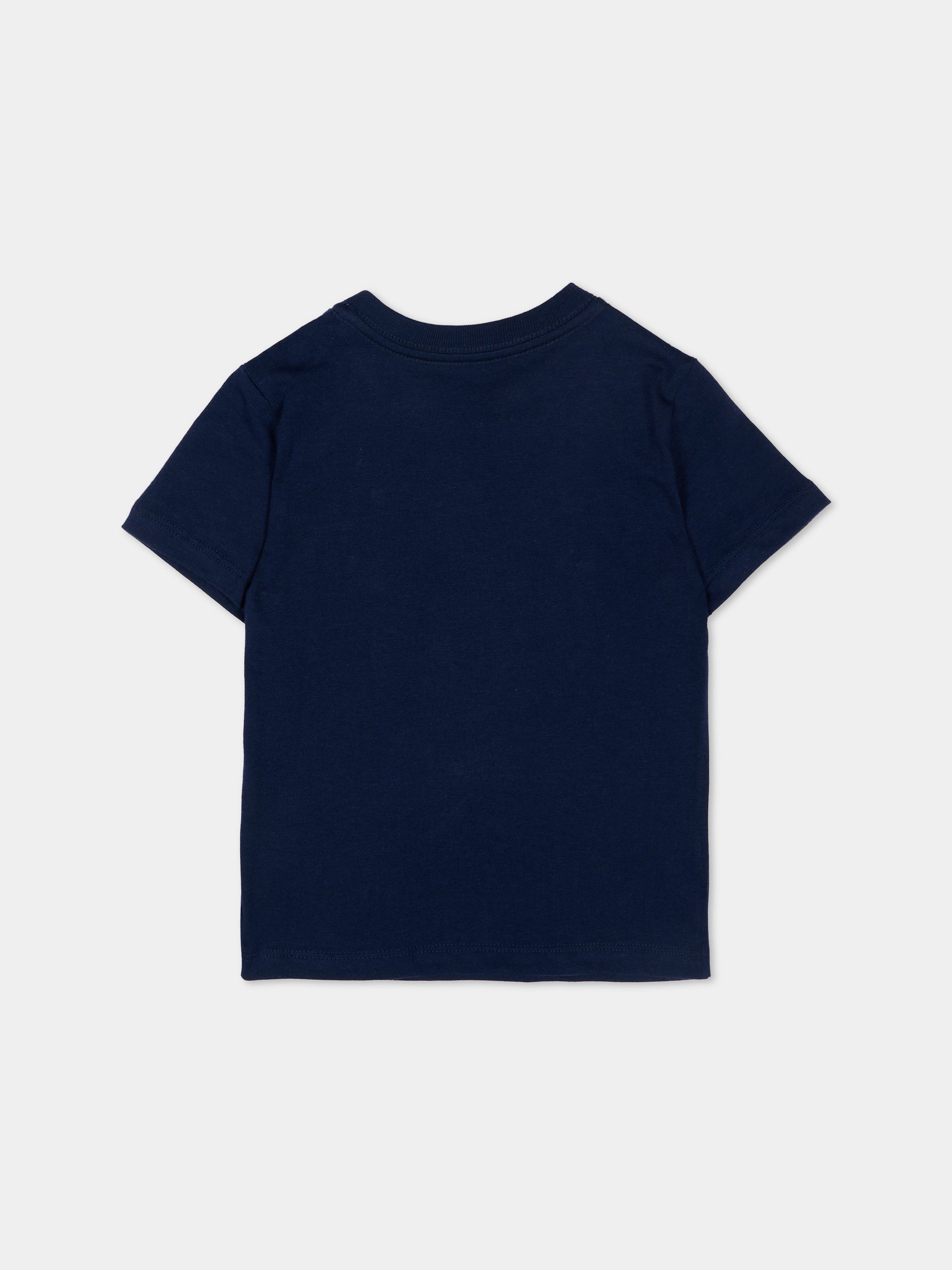 T-shirt blu Polo Bear per neonato,Ralph Lauren Kids,A12428001