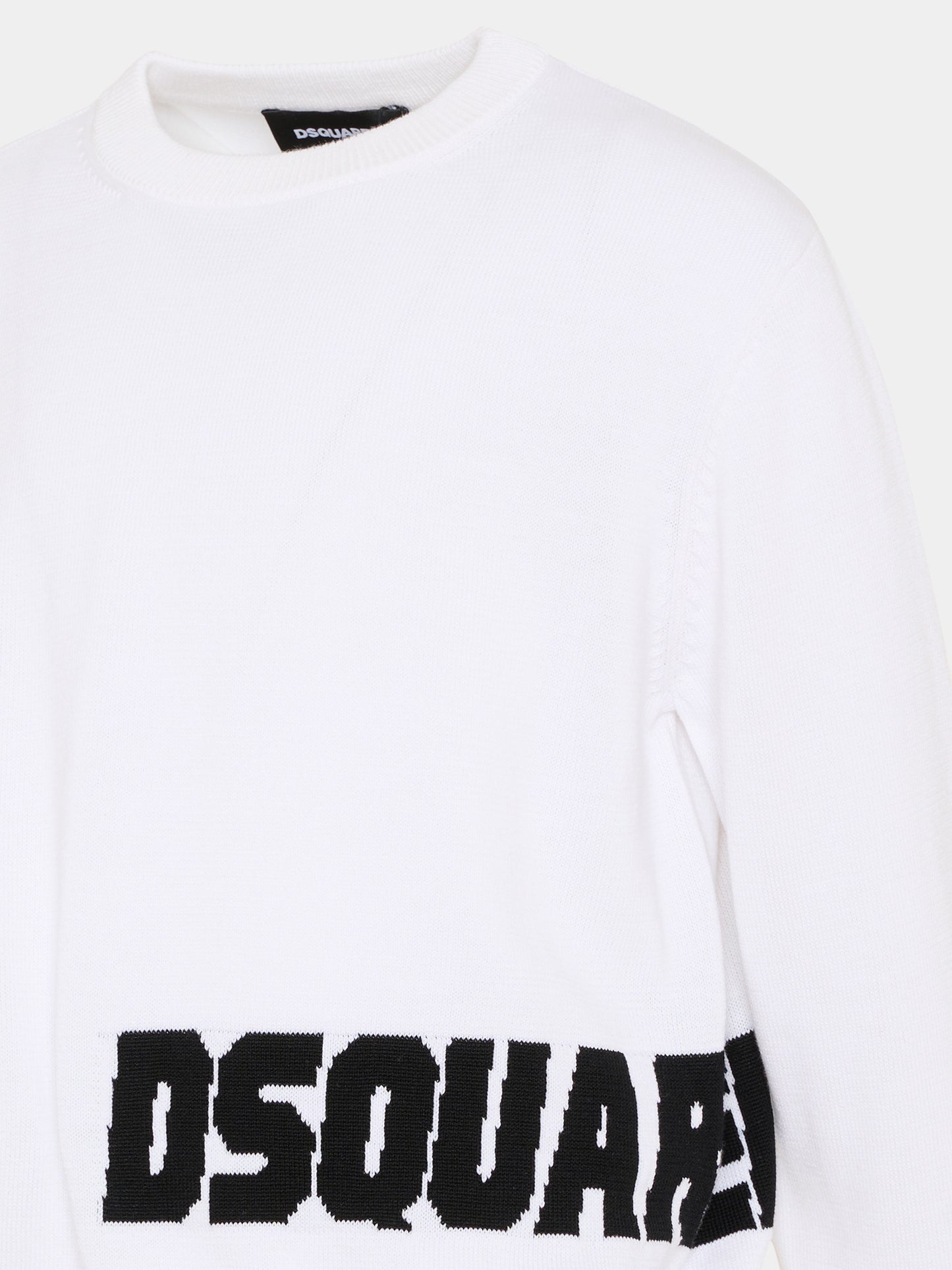 T-shirt bianca per bambini con logo,Dsquared2,DQ3301 D0ACD DQ100