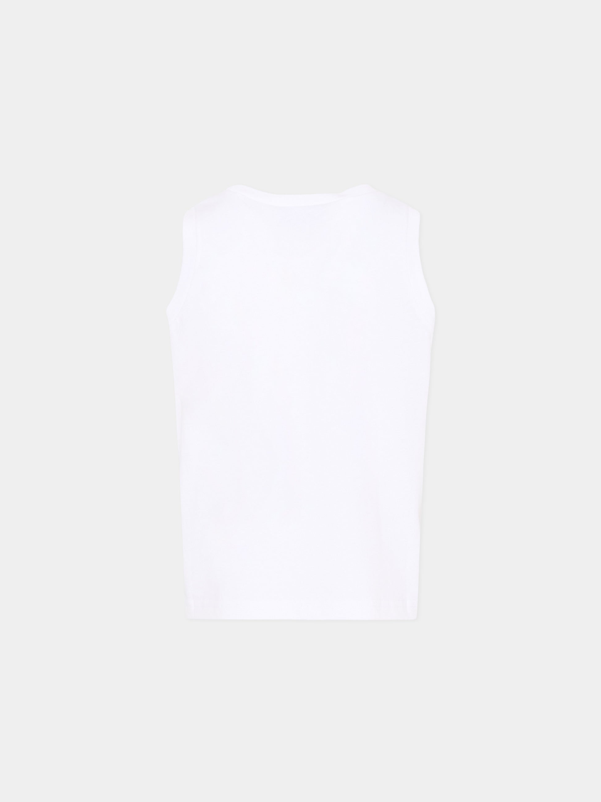 Canotta bianca per bambini con maple leaf,Dsquared2,DQ3313 D00XM DQ100