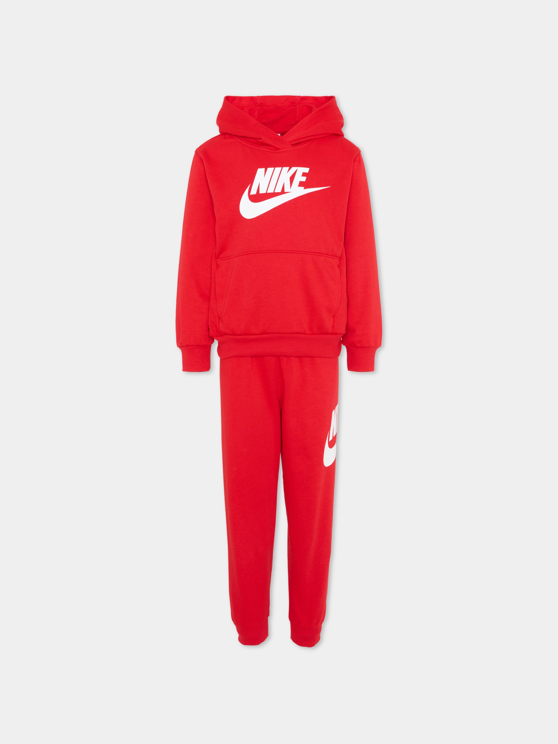 Completo sportivo rosso per bambini con logo,Nike,86L595 U10