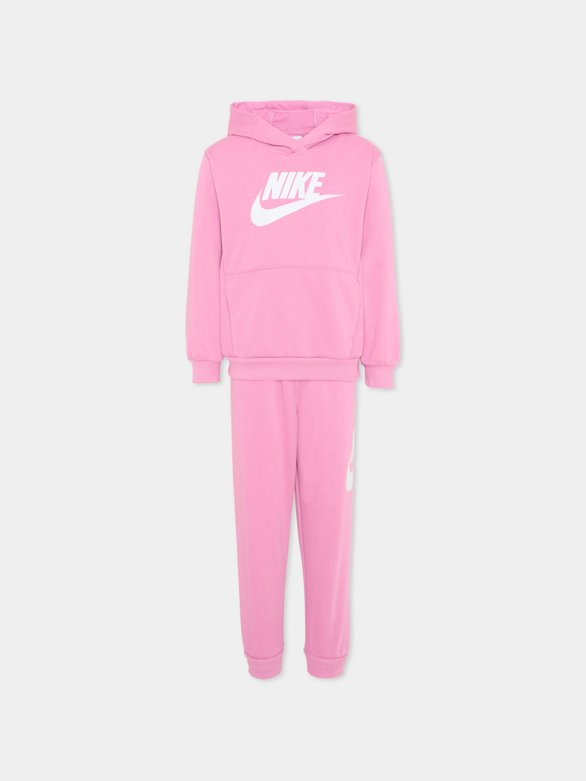 Completo sportivo rosa per bambina con logo,Nike,36L595 ACG