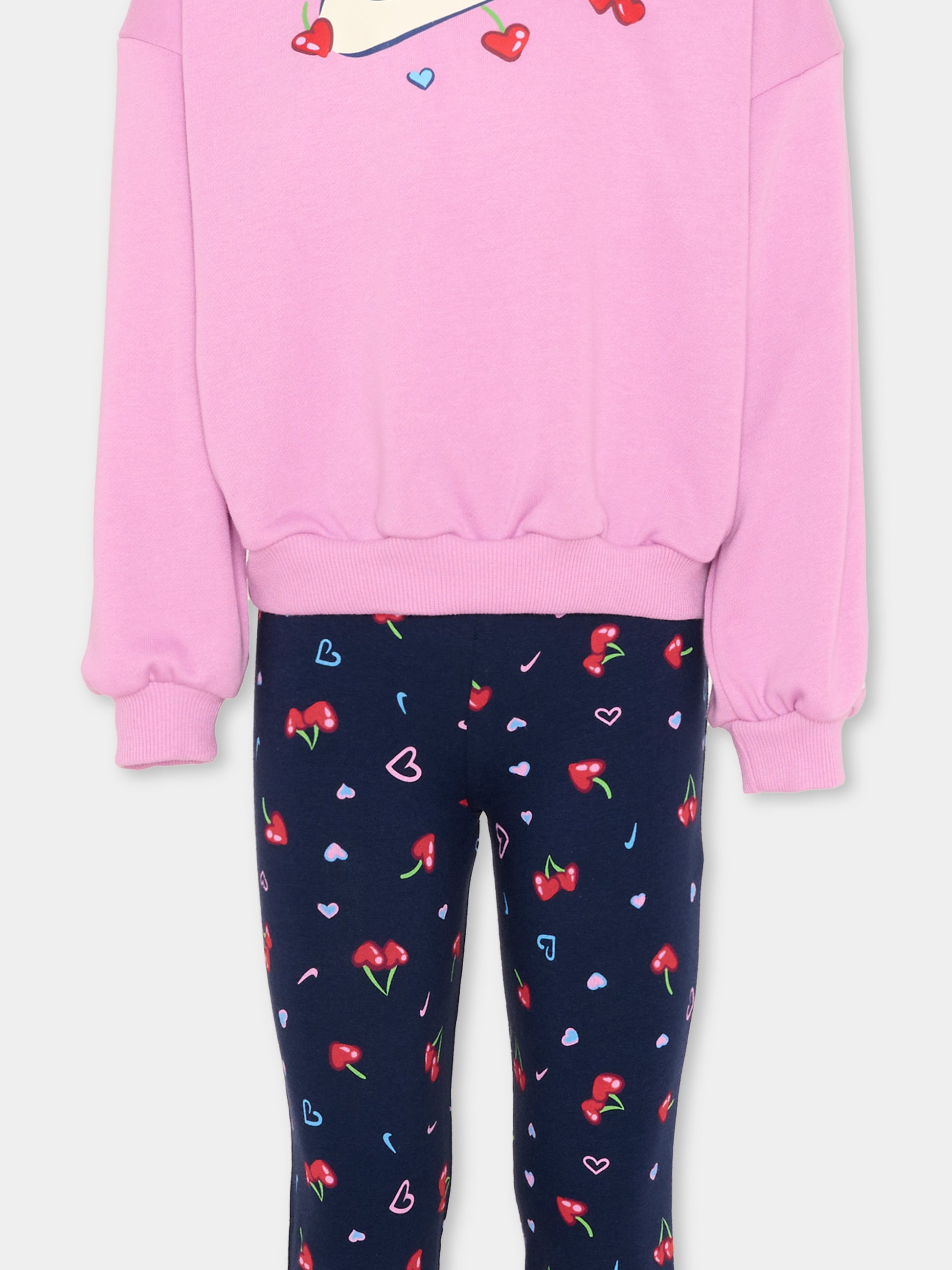 Completo sportivo multicolor per bambina con ciliegie,Nike,36N667 U90