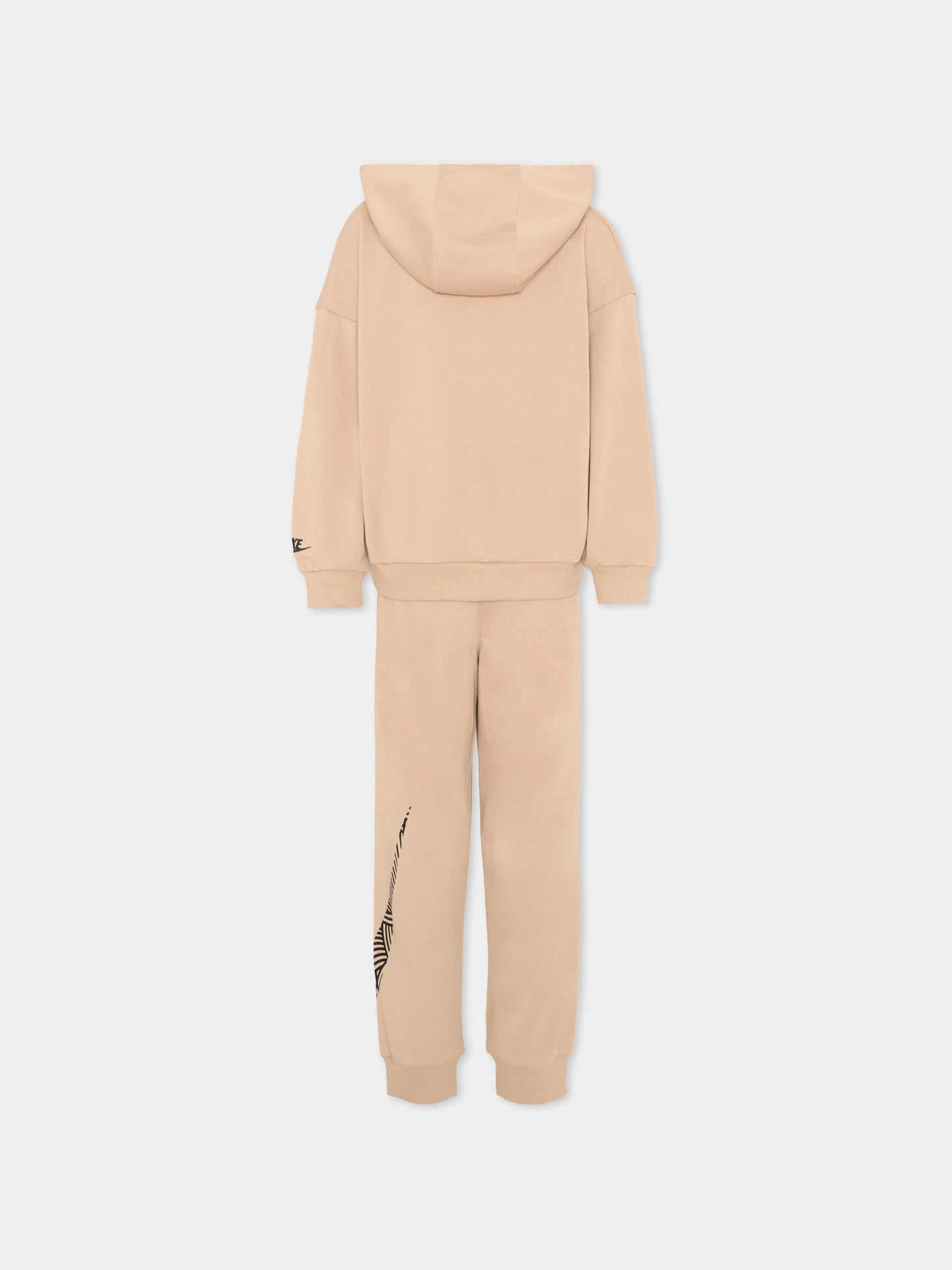 Completo sportivo beige per bambino con logo,Nike,86N738 X0L