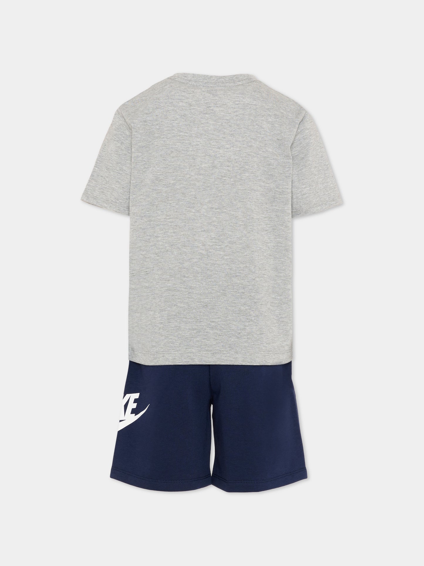 Completo sportivo blu per bambino con logo,Nike,86L596 UJL