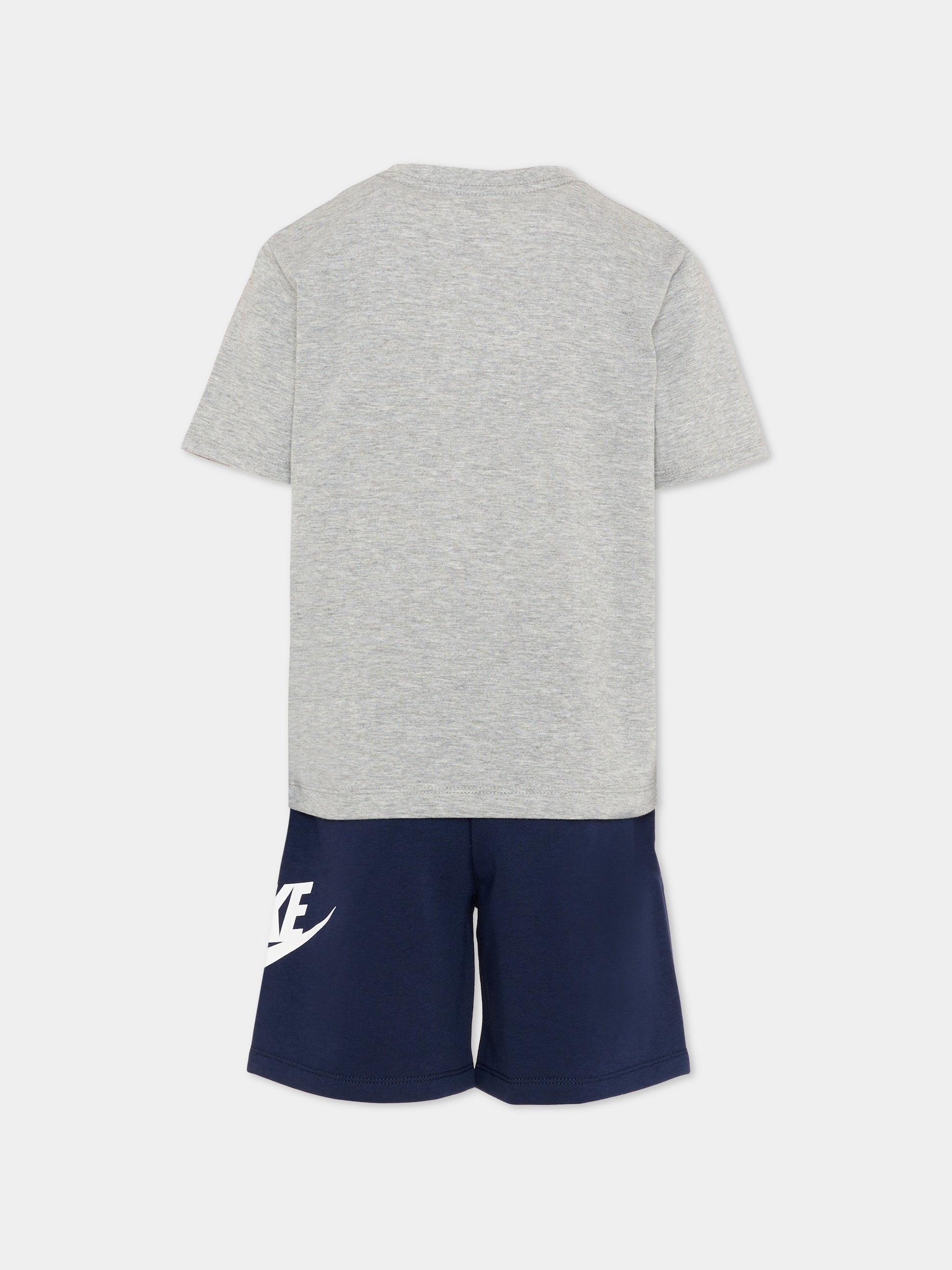 Completo sportivo blu per bambino con logo,Nike,86L596 UJL