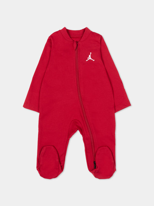 Tutina rossa per neonato con logo,Jordan,55D336 R78