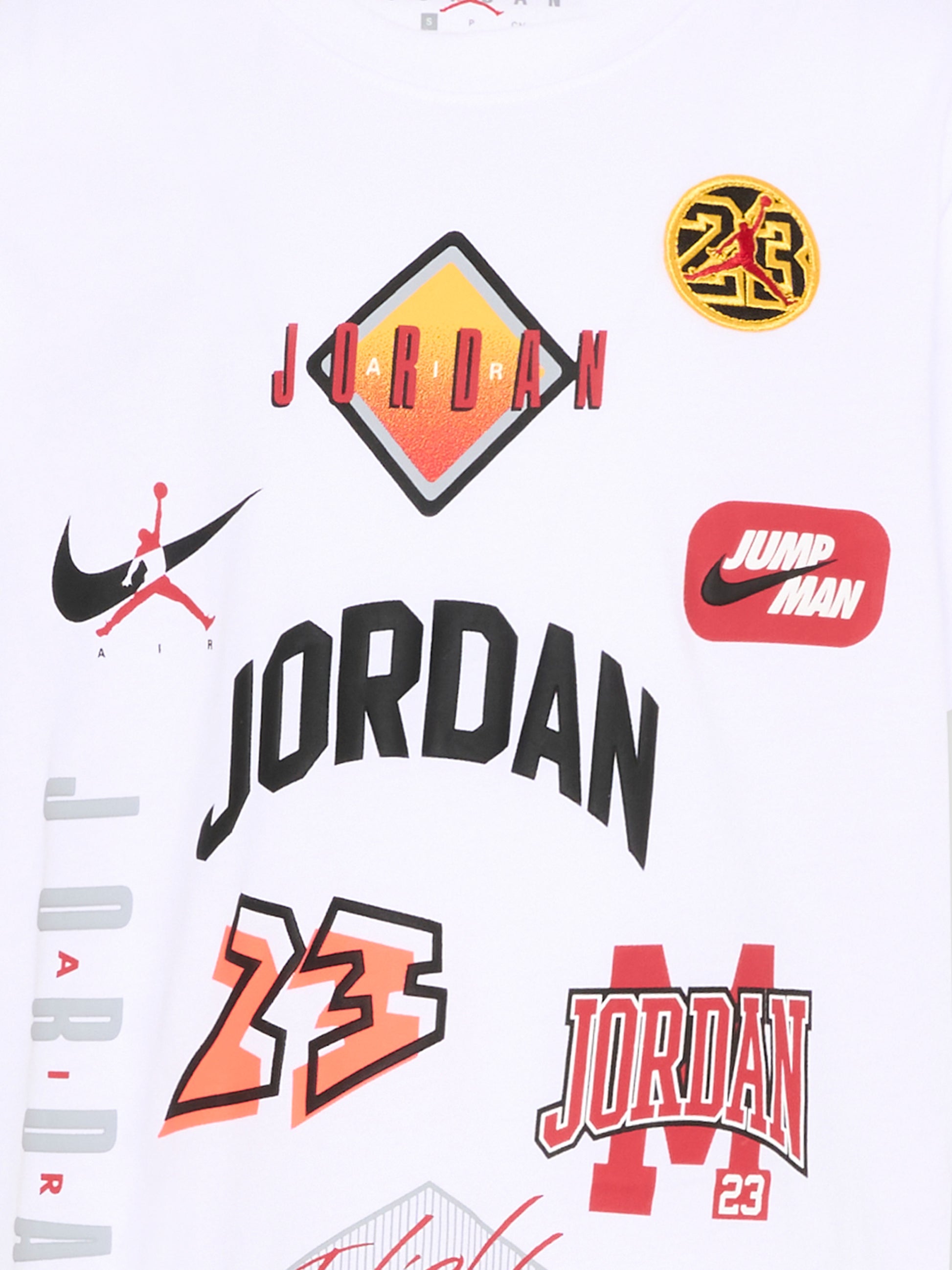 T-Shirt bianca per bambino con loghi,Jordan,95F385 001