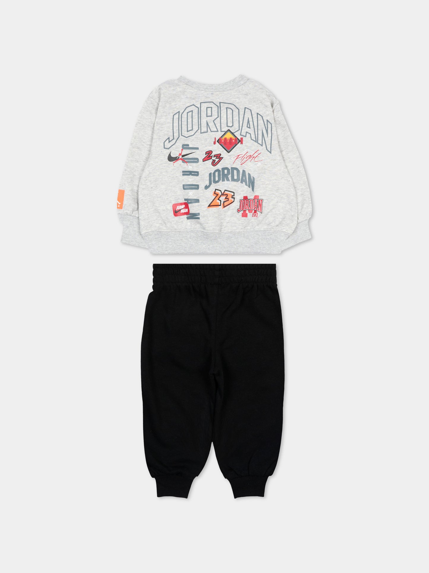 Completo sportivo nero per neonato con loghi,Jordan,65F571 023