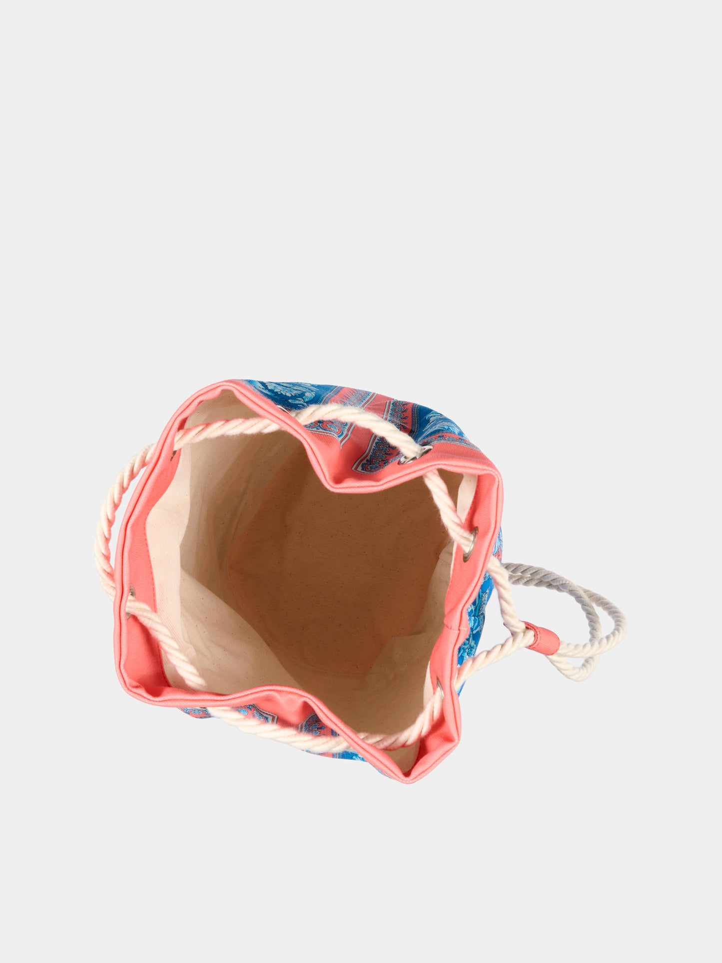 Borsa mare blu per bambini con stampa barocca,Versace,1018041 1A17191 5UI8P