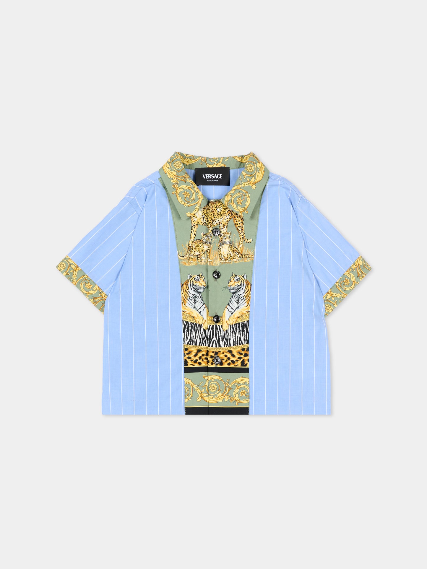 Camicia multicolor per neonato con stampa,Versace,1023171 1A16919 6V870