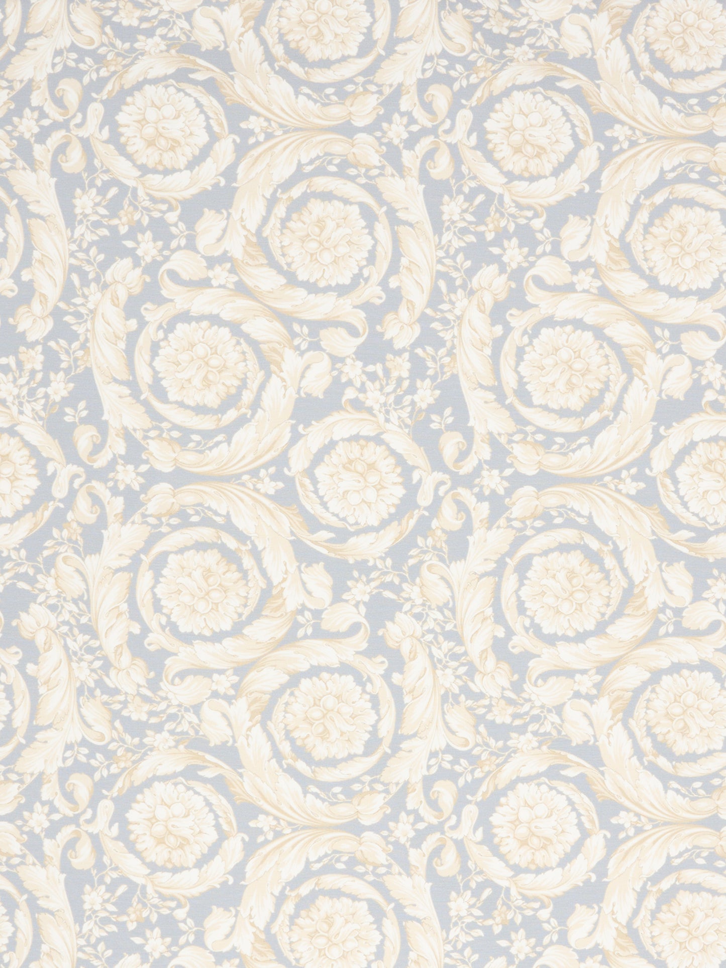 Coperta bianca per neonati con stampa Barocco,Versace,1017939 1A16894 2EO90