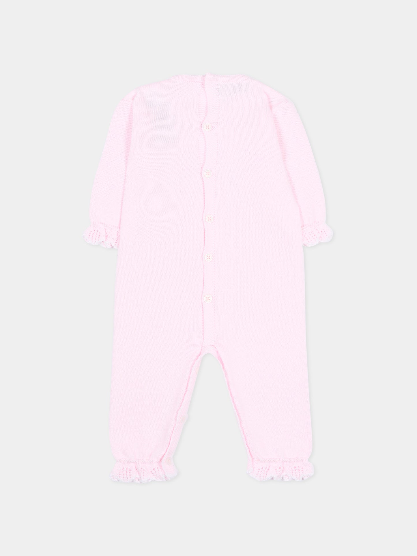 Tutina rosa per neonata con volant,Paz Rodríguez,005 123390 3701 H82