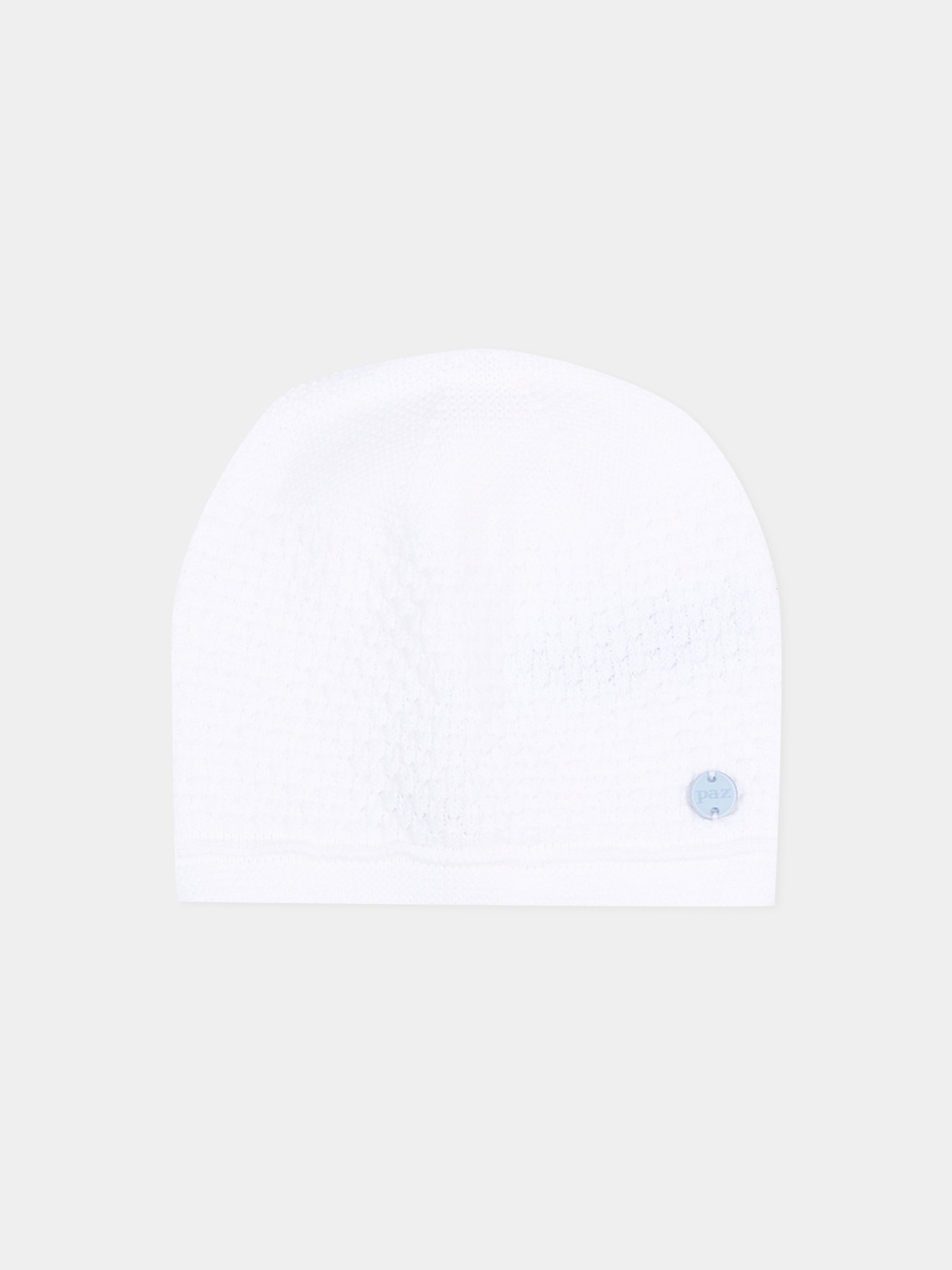 Cappellino bianco per neonati tricot,Paz Rodríguez,040 123413 01 H82