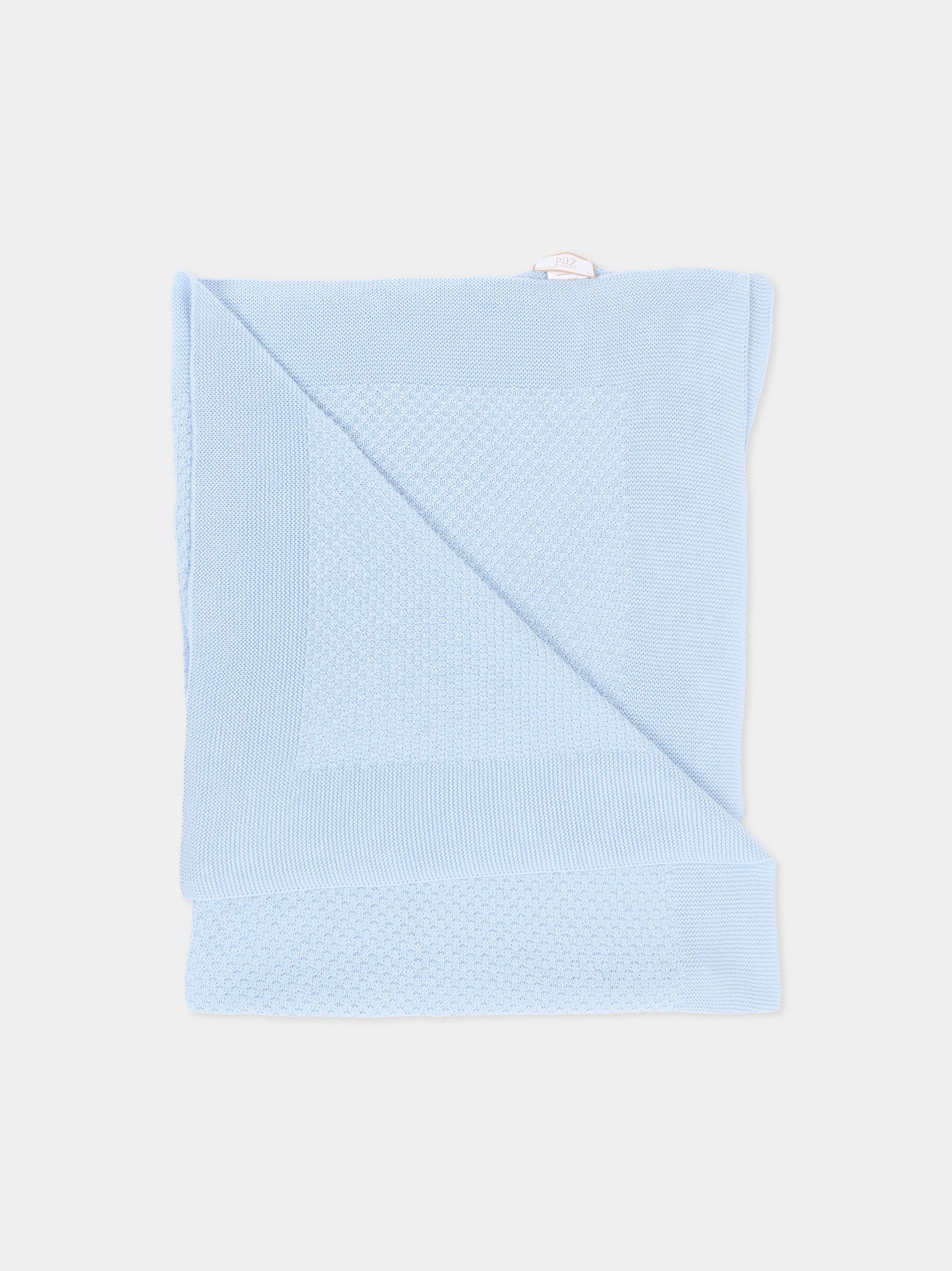 Coperta celeste per neonato in tricot,Paz Rodríguez,031 123414 801 H82