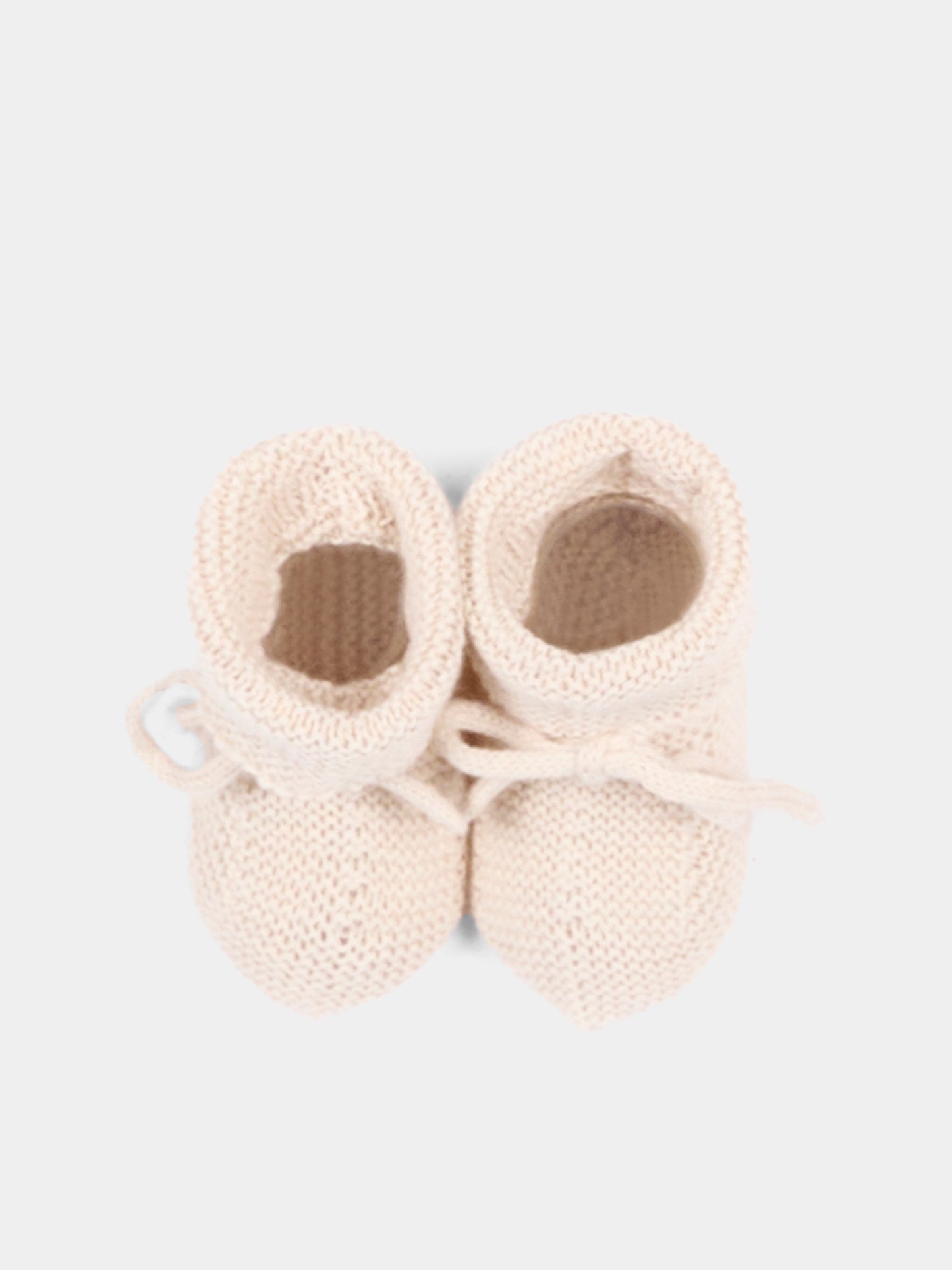 Babbucce beige in tricot per neonati,Paz Rodríguez,018 22507 79 H82
