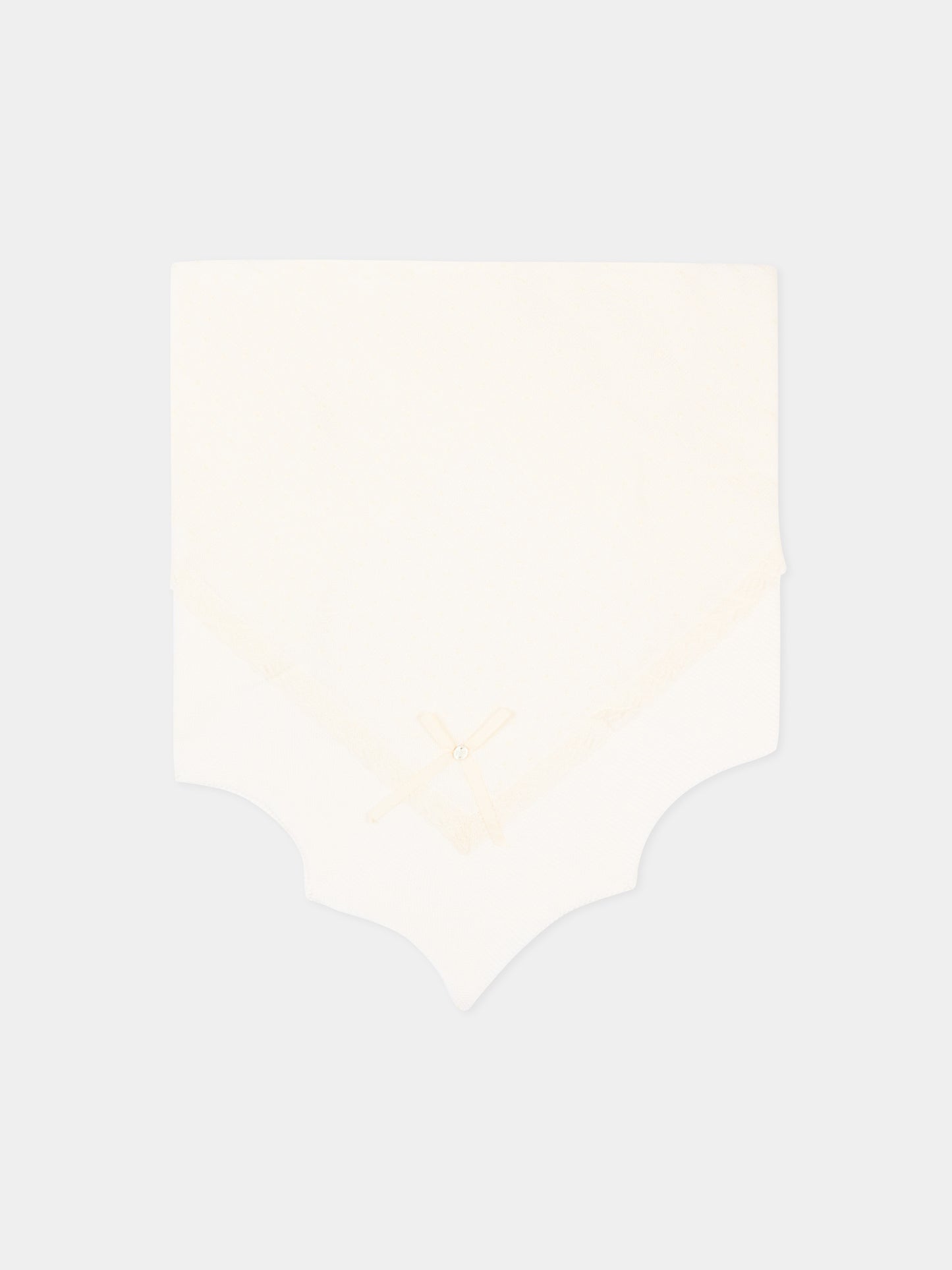 Coperta avorio per neonata con pizzo,Paz Rodríguez,029 123235 6062 H82