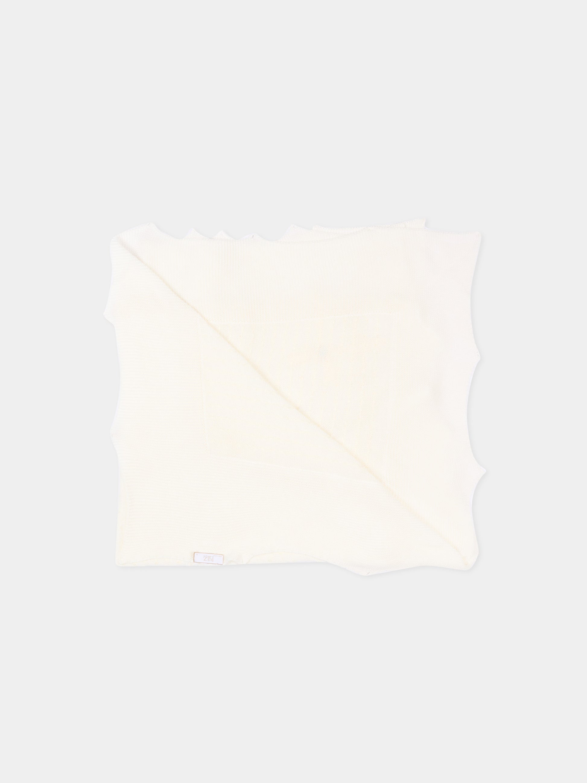 Coperta avorio per neonata con pizzo,Paz Rodríguez,029 123235 6062 H82