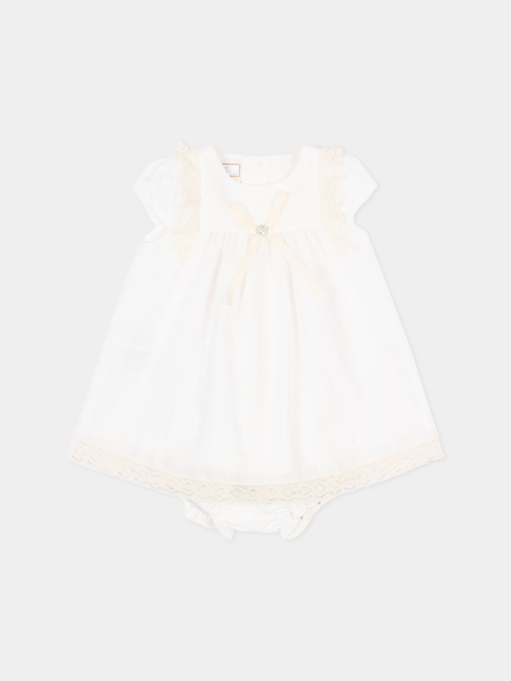 Abito avorio per neonata in pizzo,Paz Rodríguez,104 153244 60 T2079
