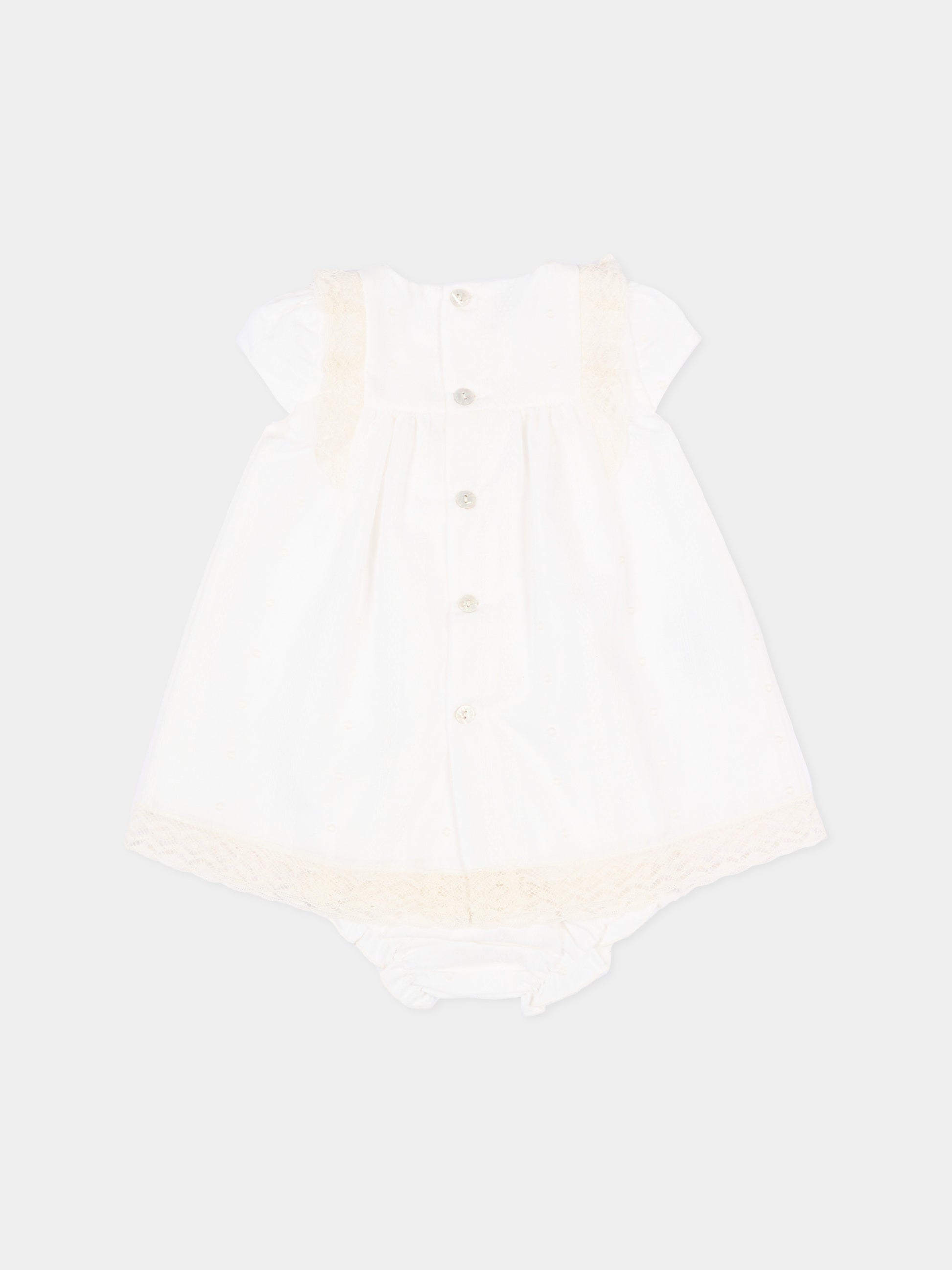 Abito avorio per neonata in pizzo,Paz Rodríguez,104 153244 60 T2079