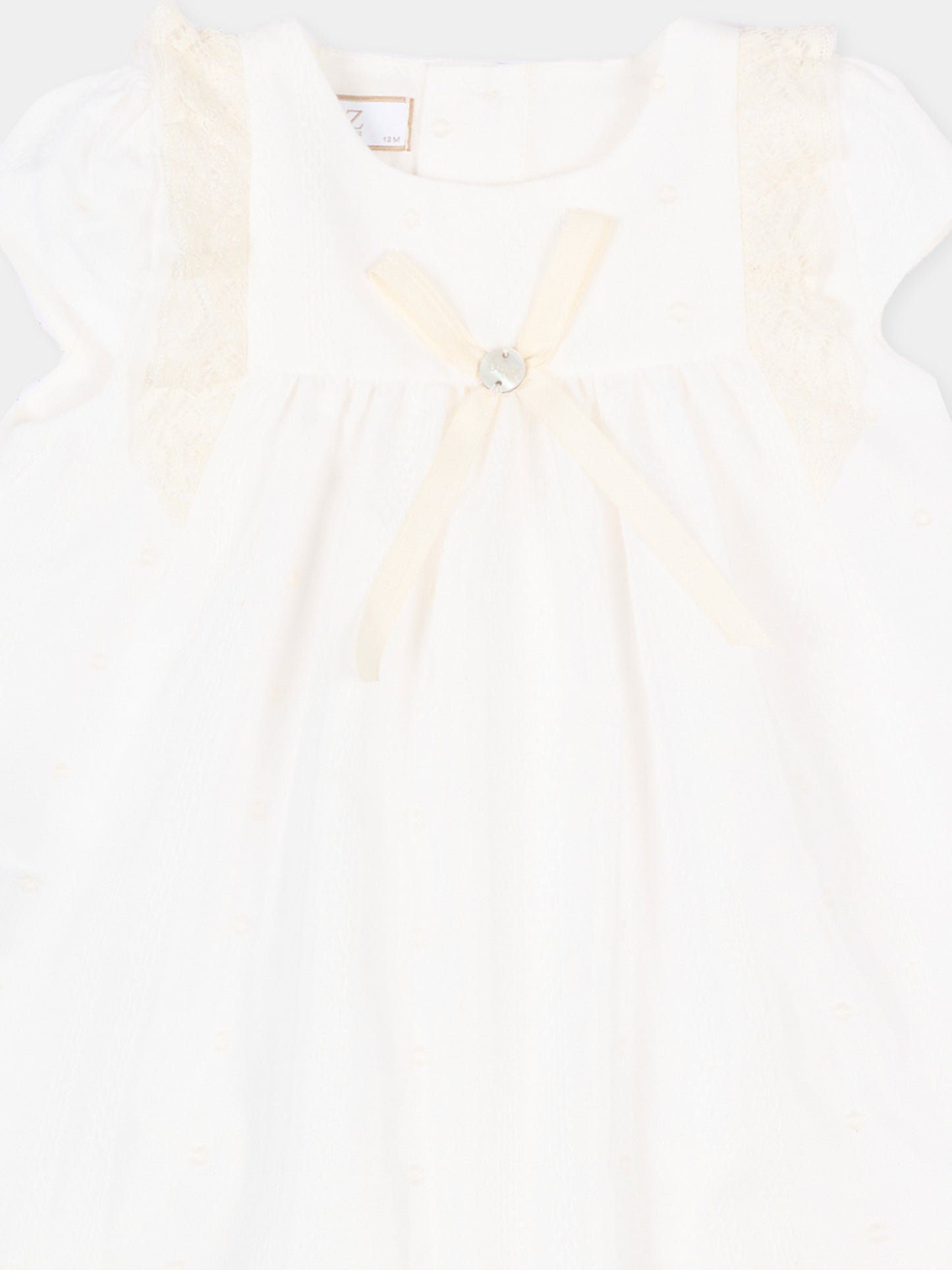 Abito avorio per neonata in pizzo,Paz Rodríguez,104 153244 60 T2079