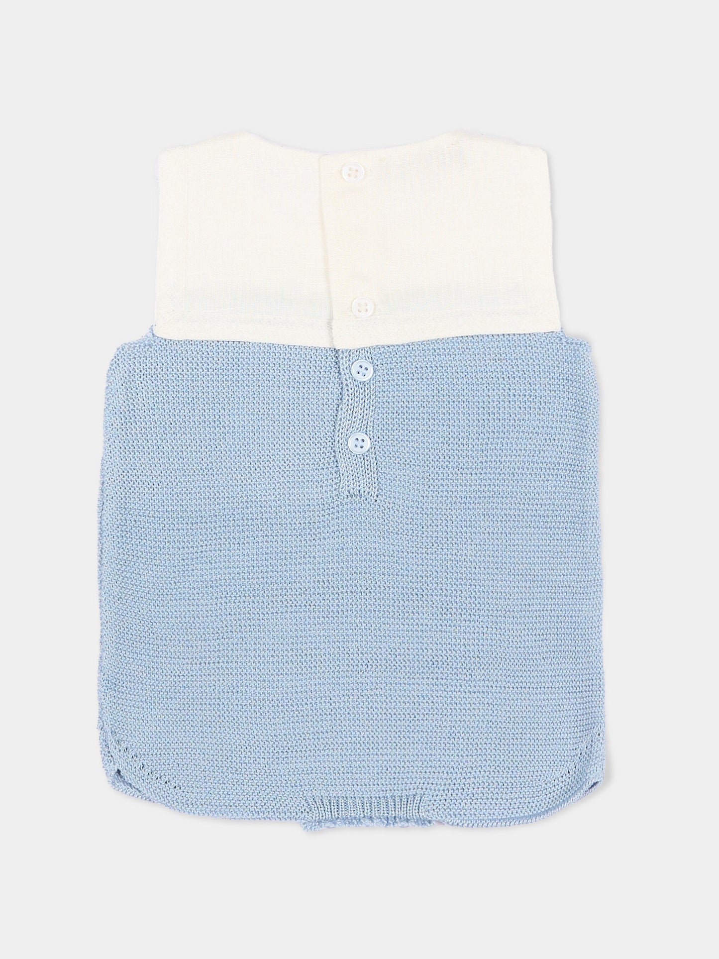 Pagliaccetto celeste per neonato tricot,Paz Rodríguez,022 123258 80 H05