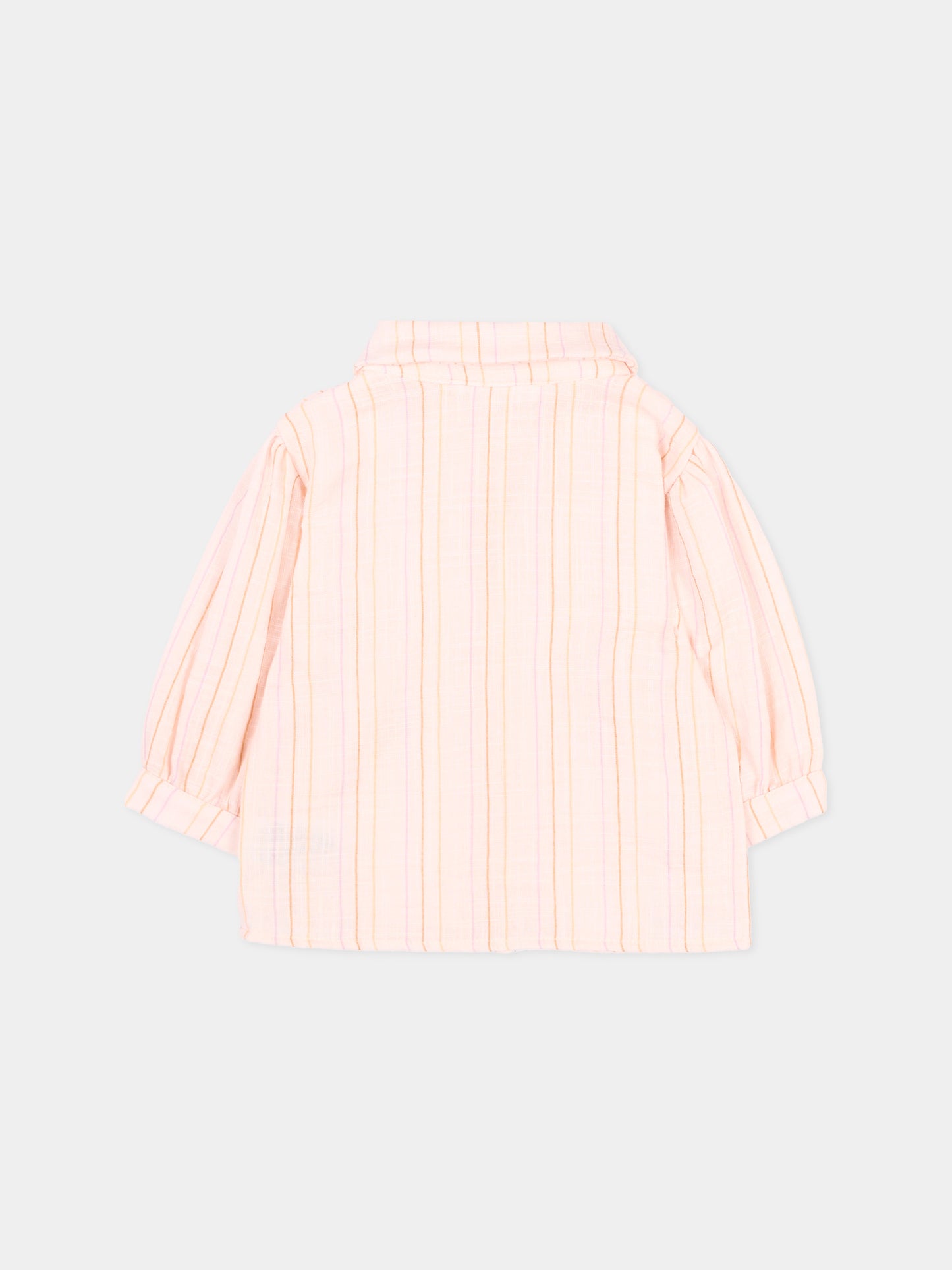 Camicia rosa a righe per neonata,Bamboom,1105TE00070 STRIPE PINK