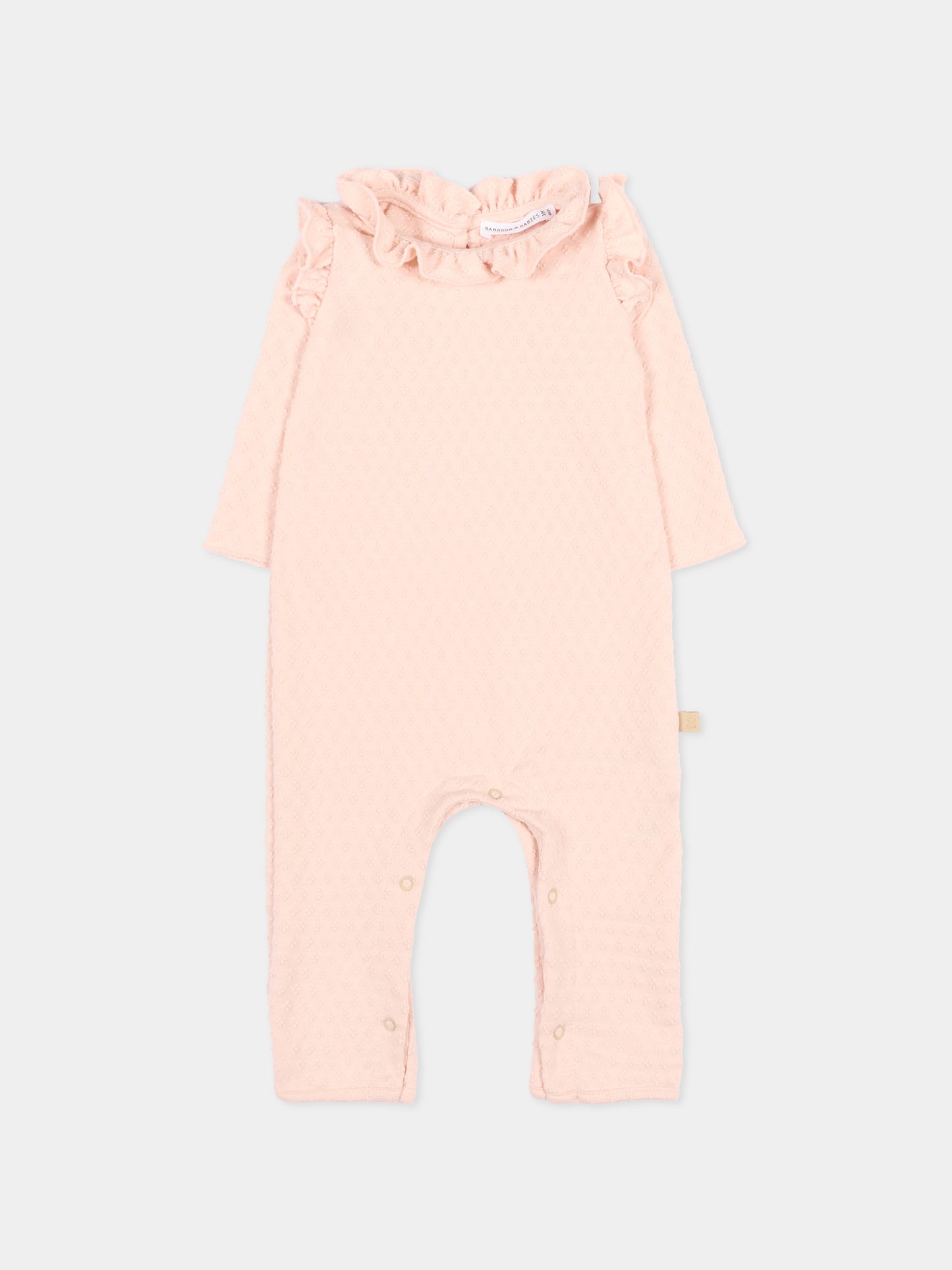 Tutina rosa per neonata con ruches,Bamboom,1111TE00073 PINK BLOOM
