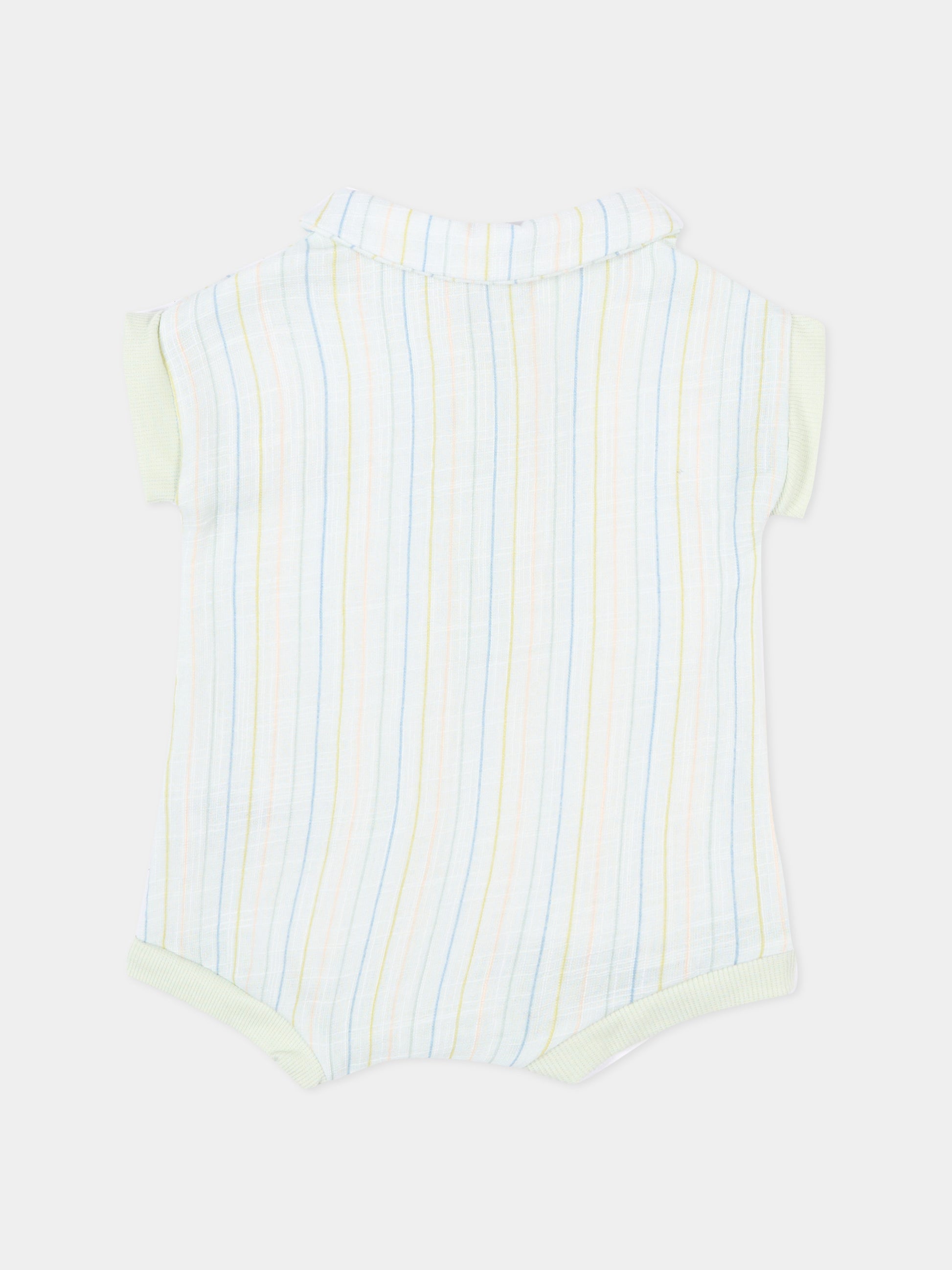 Pagliaccetto azzurro a righe per neonato,Bamboom,1113TE00070 STRIPE ACQUA