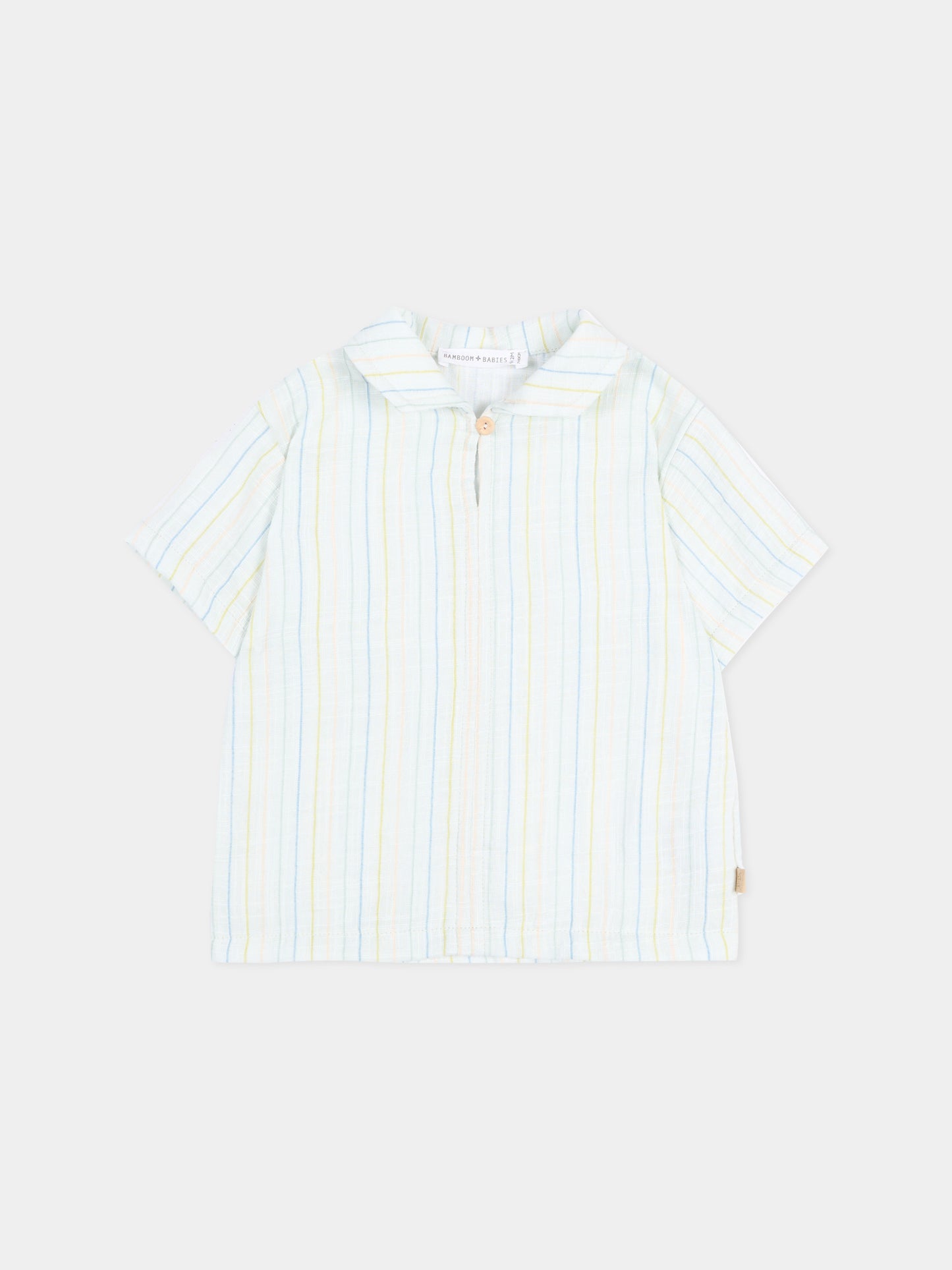 Camicia azzurra a righe per neonato,Bamboom,1117TE00070 STRIPE ACQUA