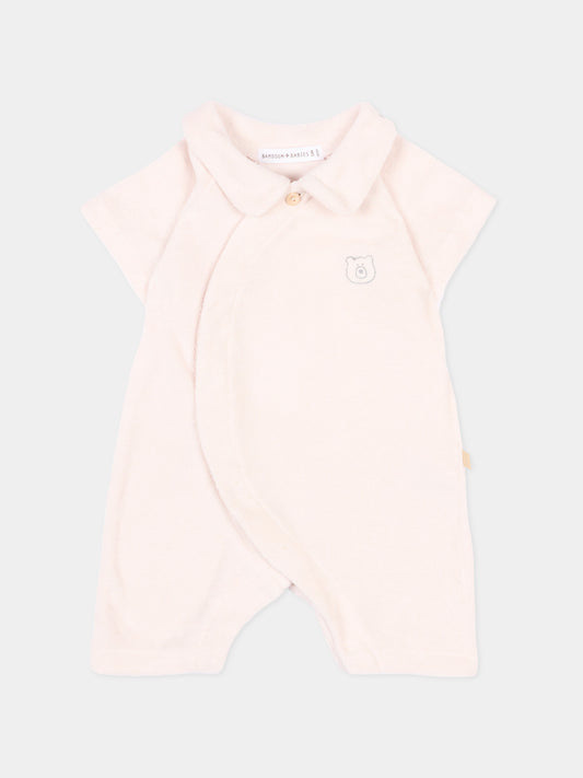 Tutina rosa per neonata con orsetto,Bamboom,1149TE00069 PINK BLOOM
