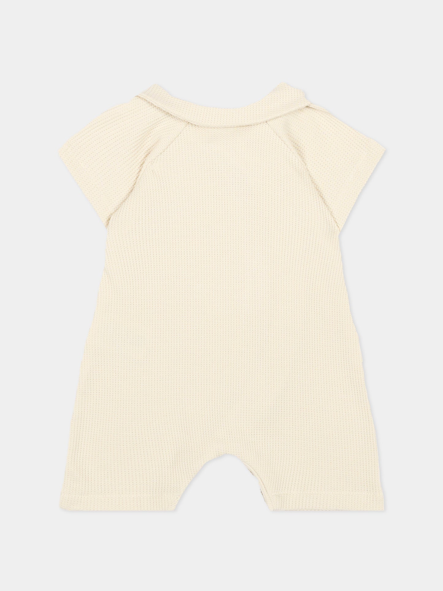 Tutina beige per neonati con orsetto,Bamboom,1149TE00072 ALMOND CREAM