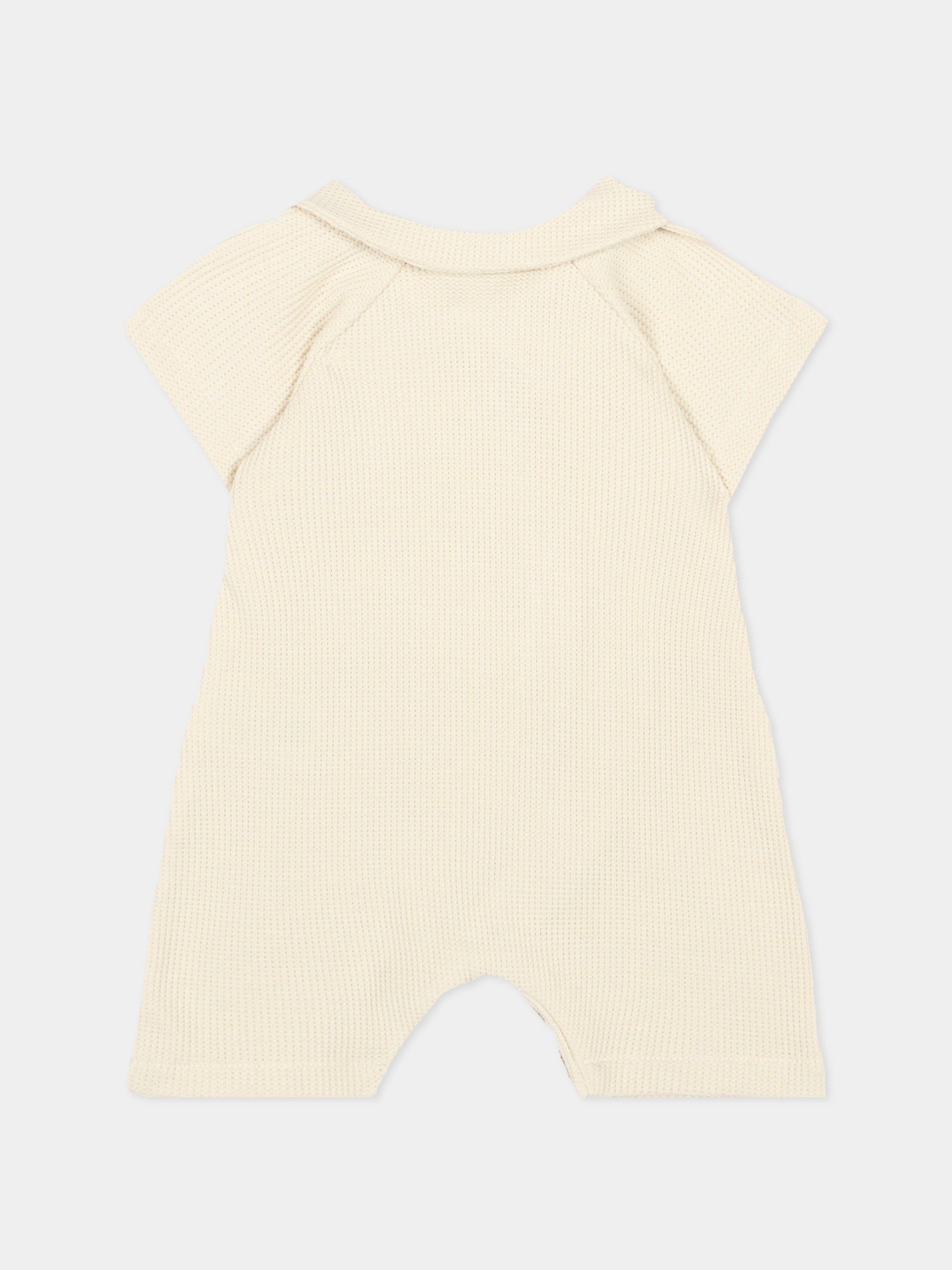 Tutina beige per neonati con orsetto,Bamboom,1149TE00072 ALMOND CREAM