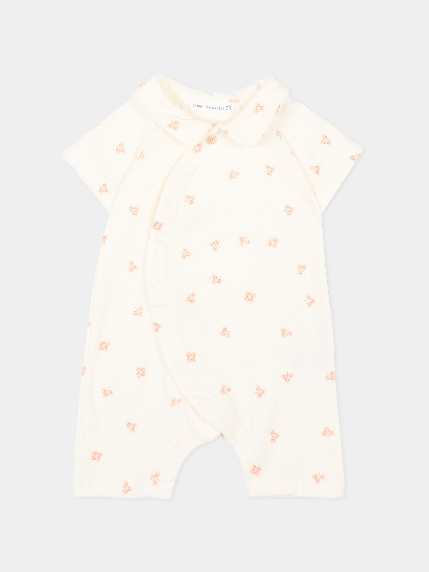 Tutina avorio Lucky Leaves per neonati,Bamboom,1149TE00074 LUCKY LEAVES