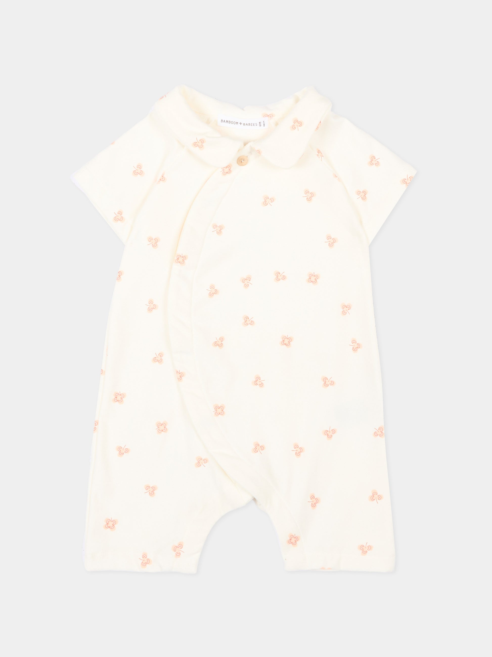 Tutina avorio Lucky Leaves per neonati,Bamboom,1149TE00074 LUCKY LEAVES