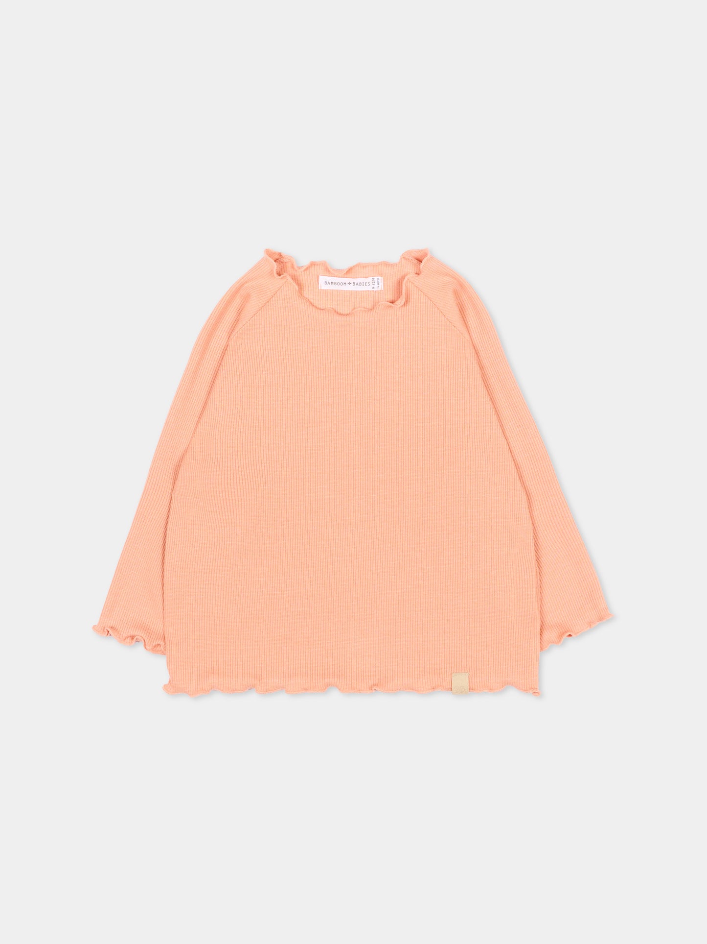 T-Shirt arancione per neonata a costine,Bamboom,1159TE00075 CORAL