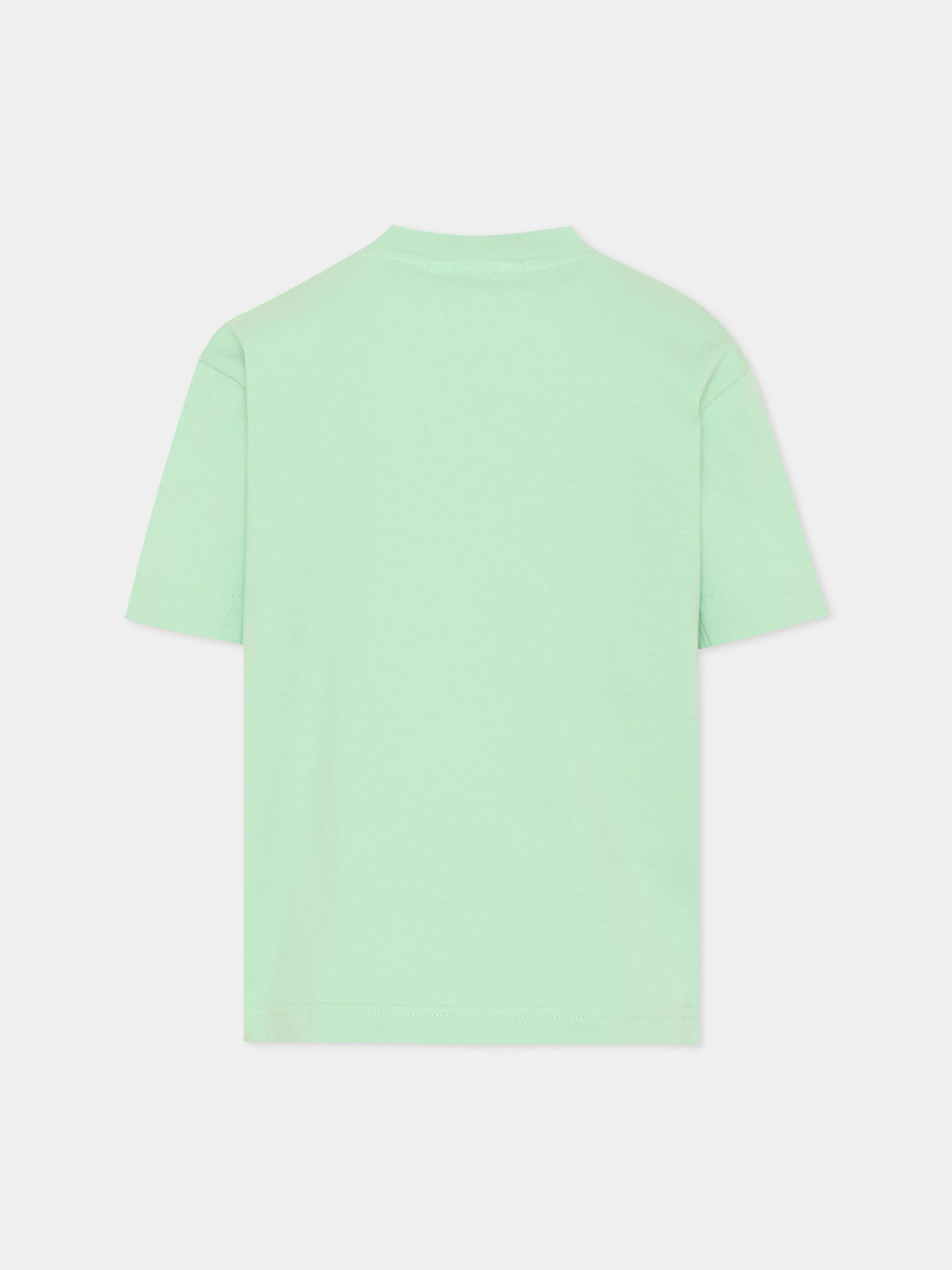 T-Shirt verde per bambini con teddy bear,Palm Angels,PBAA003S26JER001 080