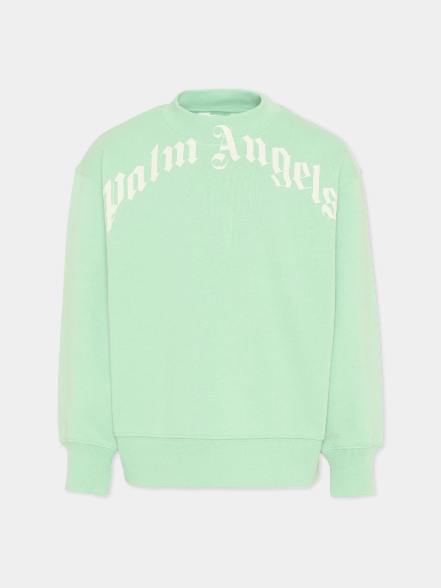Felpa verde Palm Angels per bambini,Palm Angels,PBBA012S26FLE001 080