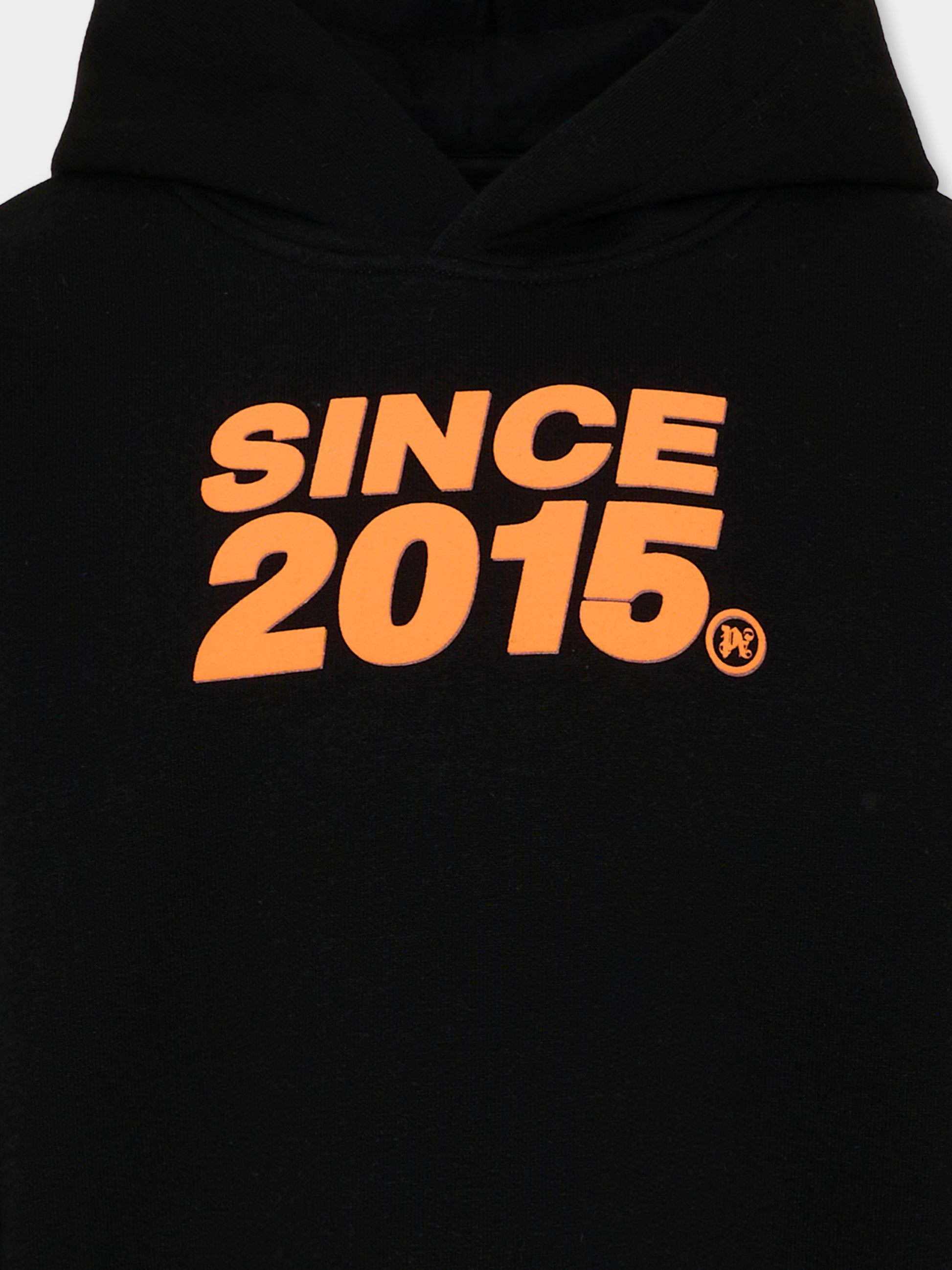 Felpa nera per bambino con stampa logo,Palm Angels,PBBB012S26FLE008 110