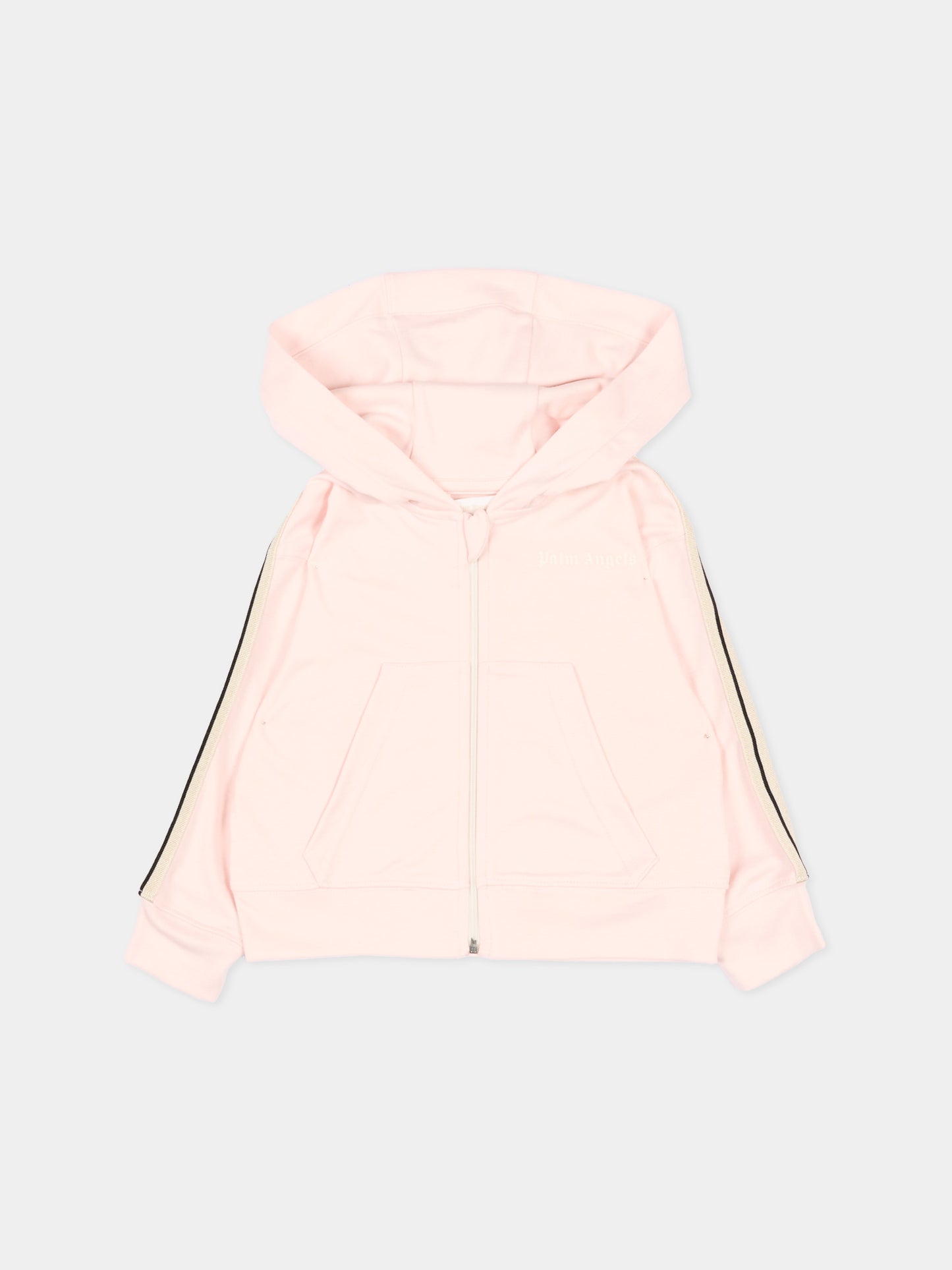 Felpa rosa per neonata con bande,Palm Angels,PG3X003S26FLE001 042