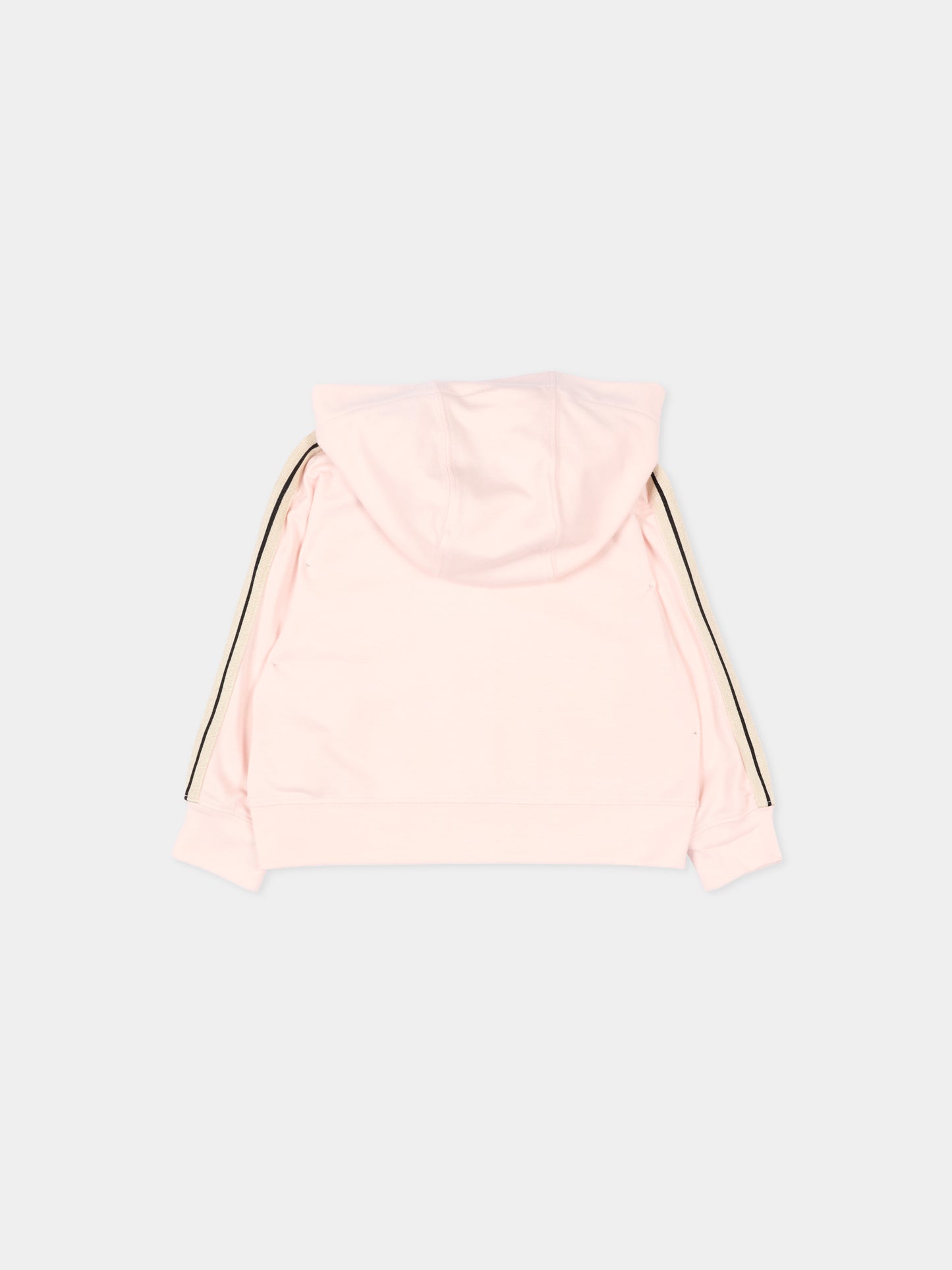 Felpa rosa per neonata con bande,Palm Angels,PG3X003S26FLE001 042